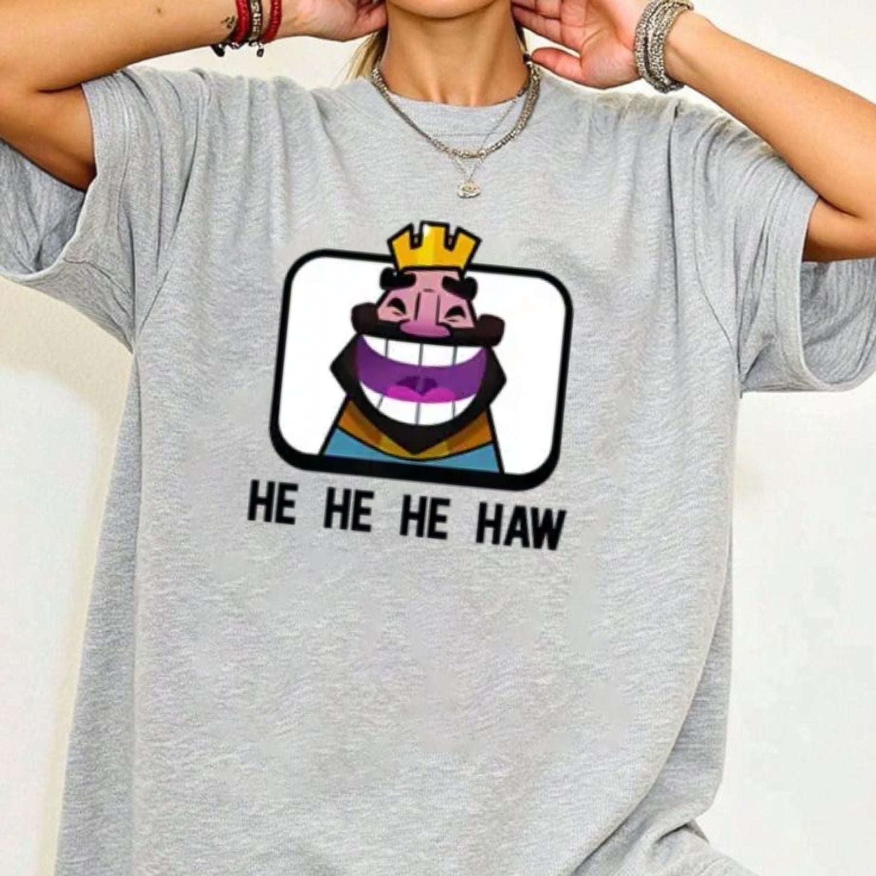 Pasimax Clash Royale "He He He Haw" T-Shirt — lifestyle context