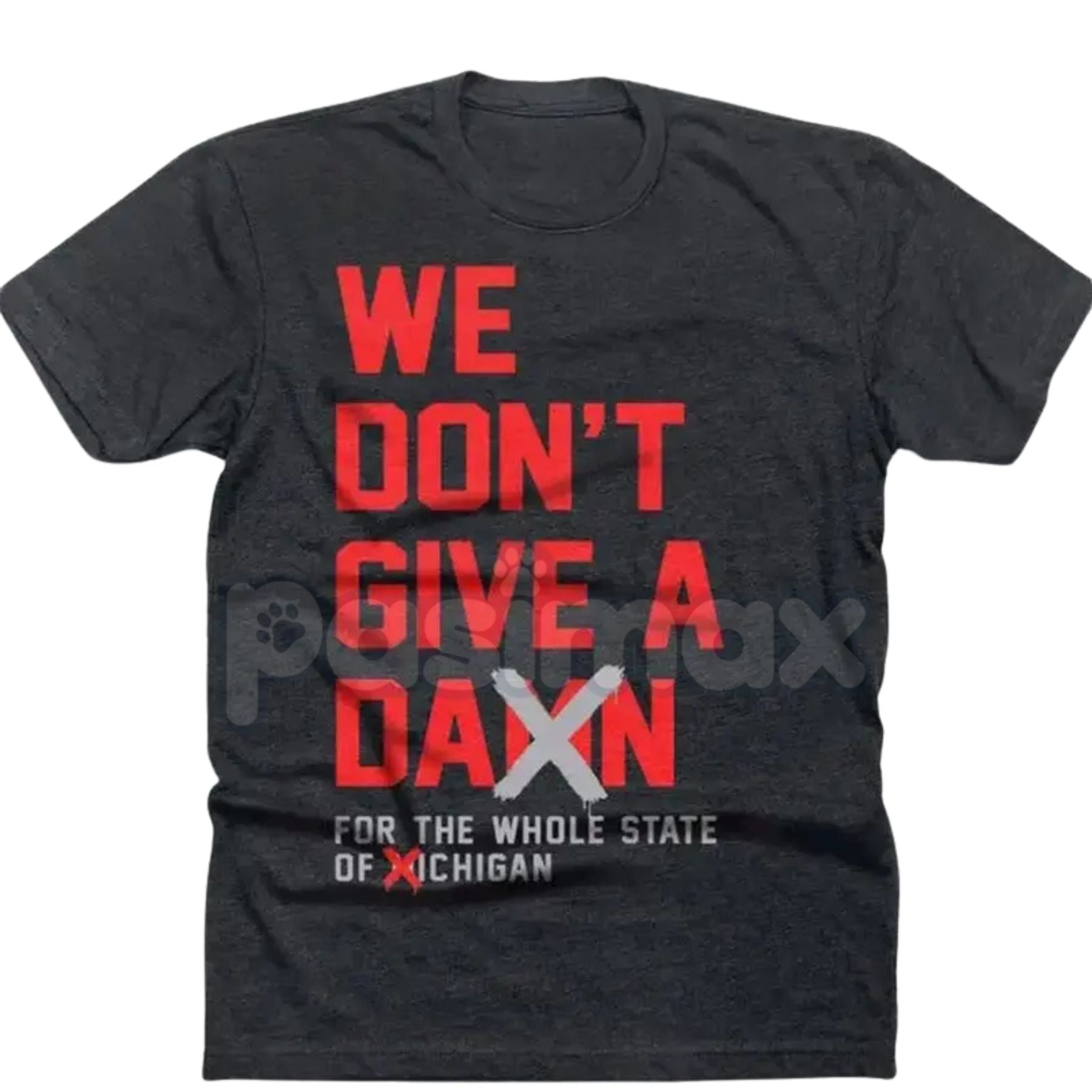 Pasimax "We Don't Give A Damn For The Whole State" T-Shirt - College Football Rivalry Slogan Tee, Defiant Fan Statement Appar