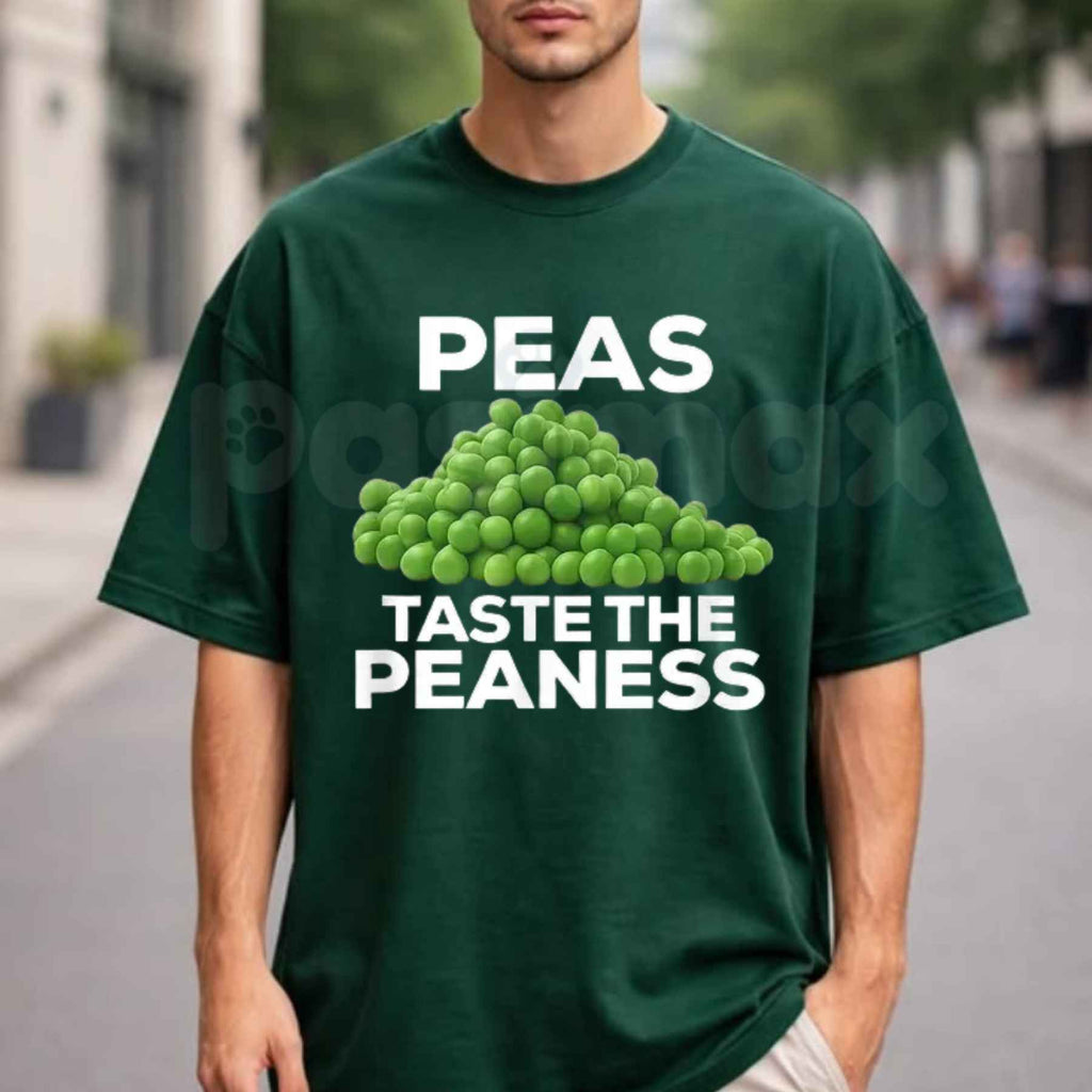 Peas Taste The Peaness T Shirt – Funny Vegetable Food Pun Tee, Sarcastic Dirty Joke Unisex Classic Cotton Gag Gift Shirt