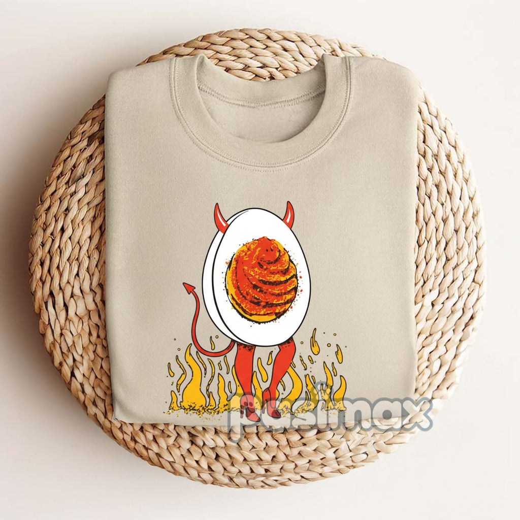 Pasimax Deviled Egg Enthusiast Graphic T-Shirt — lifestyle context
