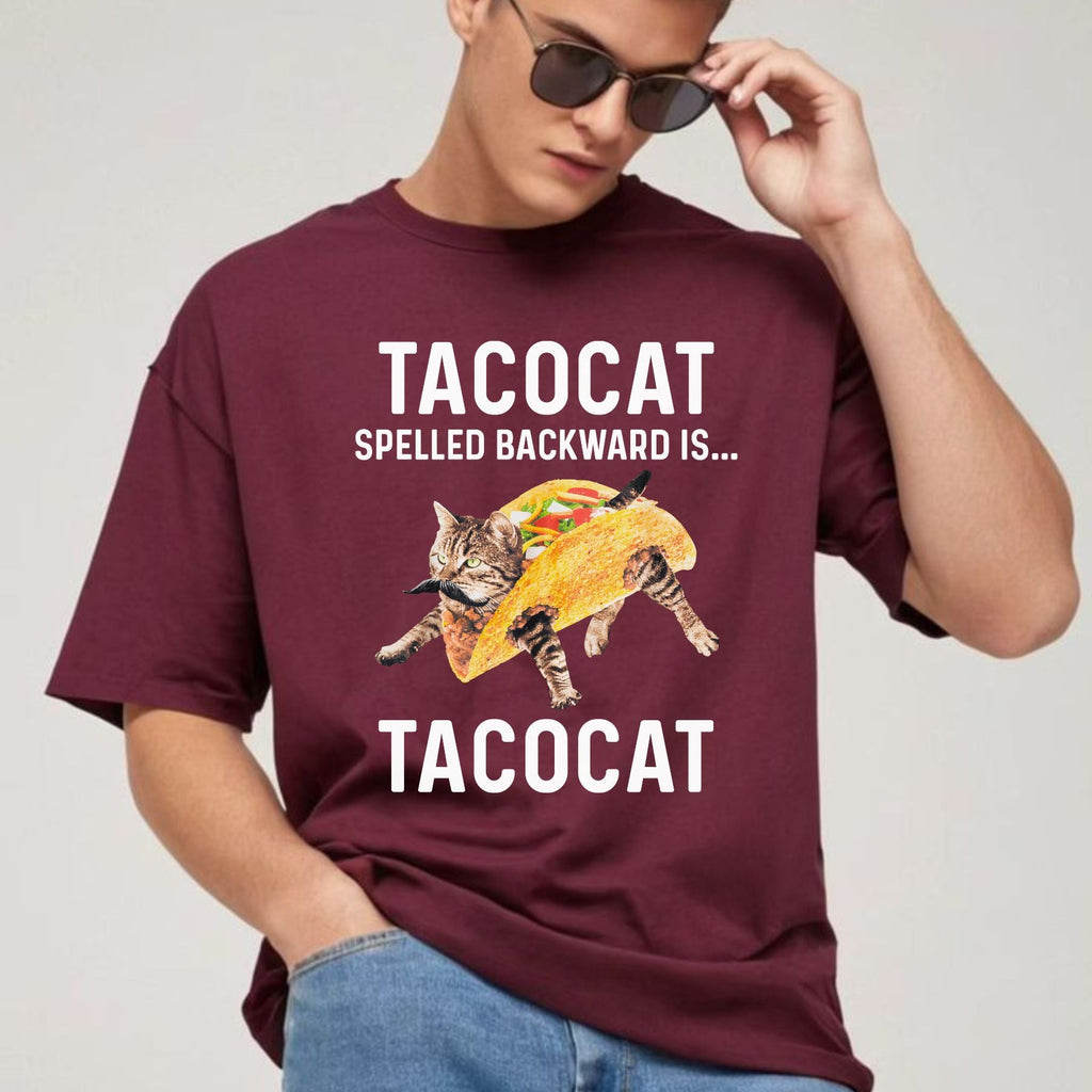 Pasimax "Tacocat Backward Is Tacocat" Tee — lifestyle context