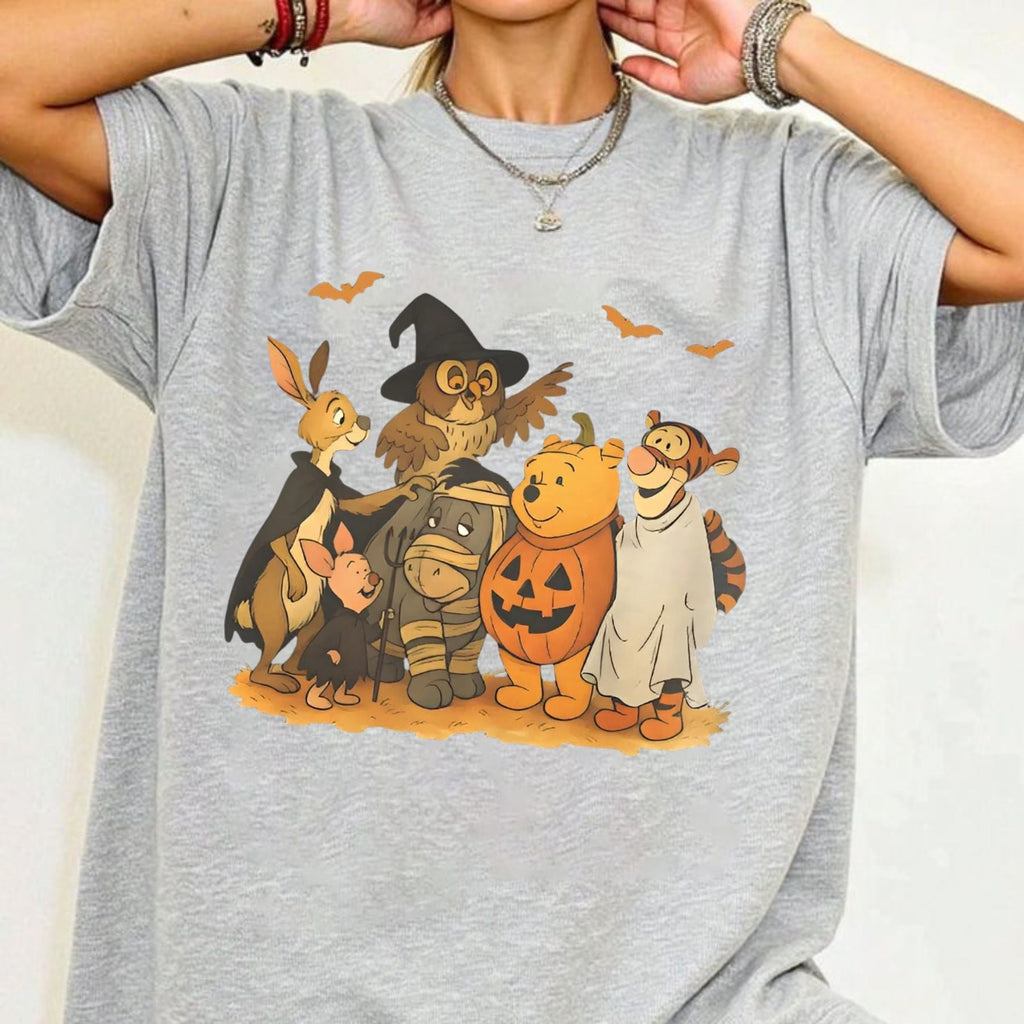 Pasimax Vintage Halloween Animal Friends T-Shirt — lifestyle context