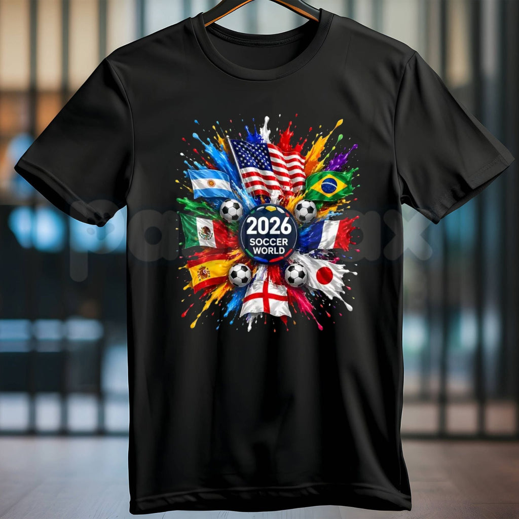 Unisex 2026 Soccer Graphic T-Shirt – Modern Football Minimalist Athletic Training Tee