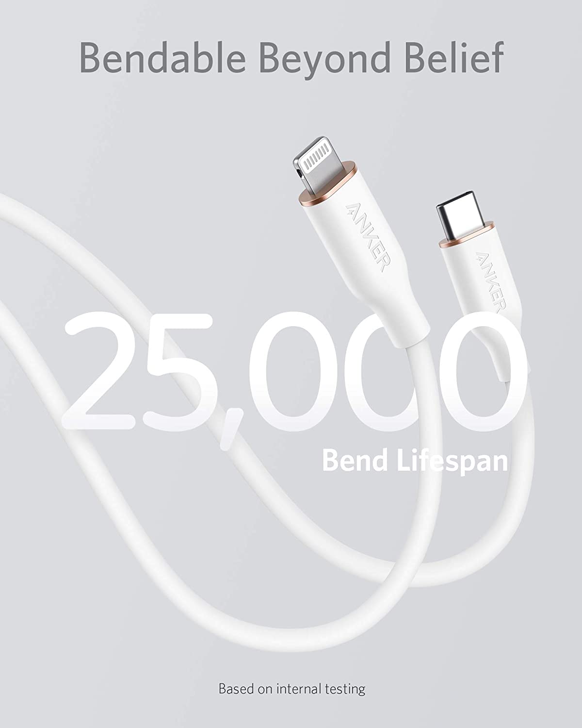 Anker <b>641</b> USB-C to Lightning Cable (Flow, 3 ft Silicone), view 10