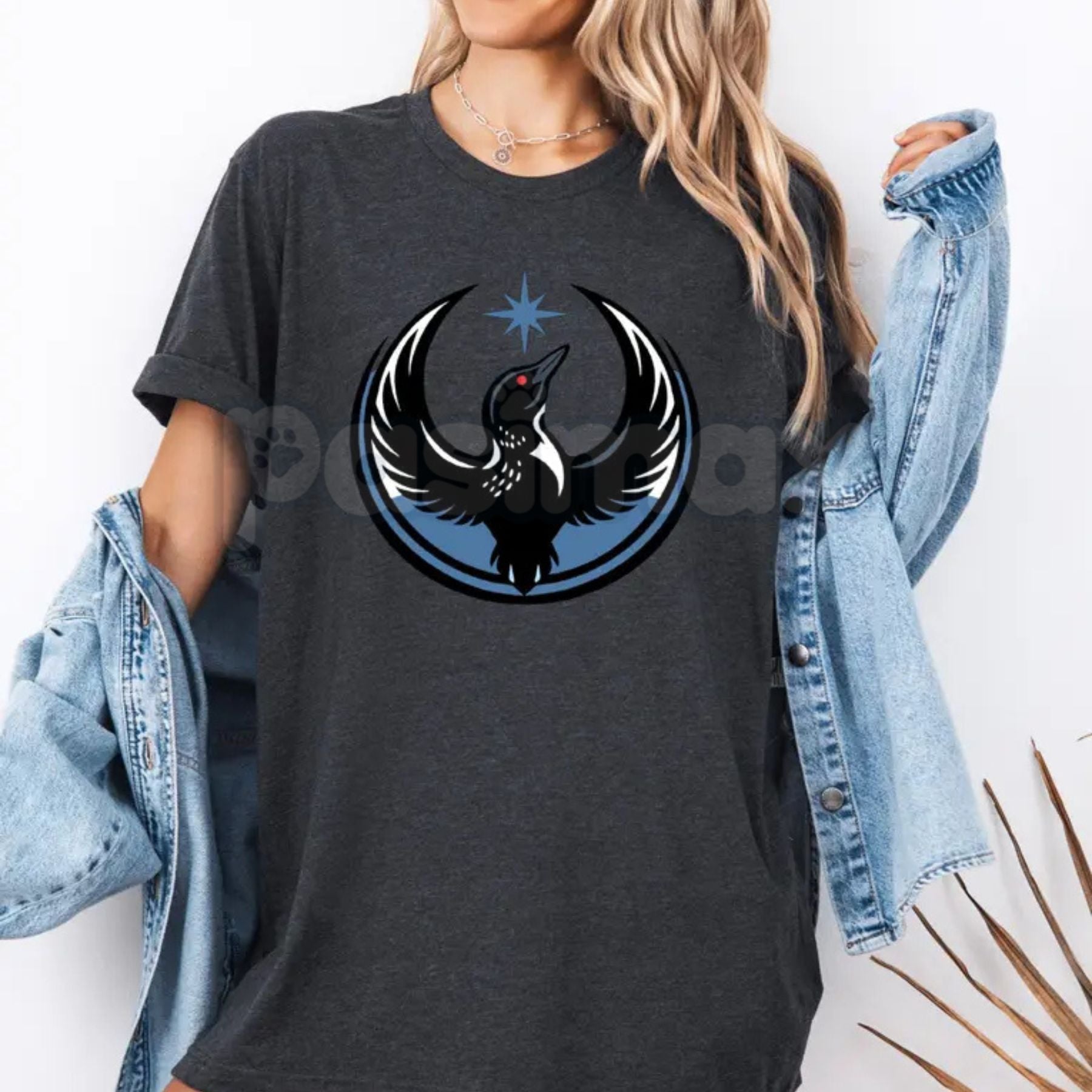 Pasimax Minnesota Rebel Alliance T-Shirt - MN State Bird Loon Resistance Tee, Funny Minnesota Graphic Shirt, Premium Heavywei