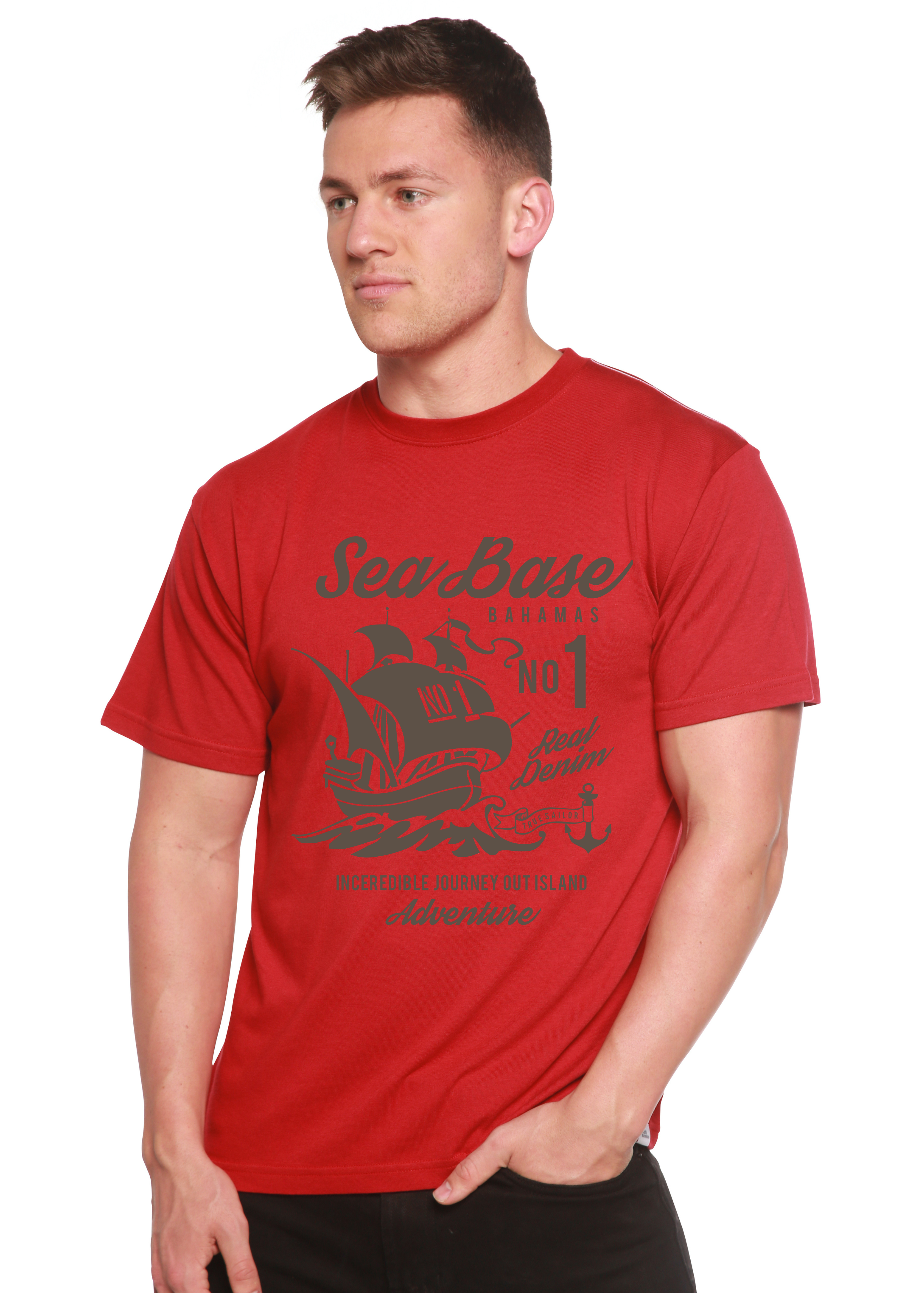 Spun Bamboo Sea Base Spun Bamboo® Men's Bamboo Viscose/Organic Cotton Short Sleeve Graphic T-Shirt — alternative angle