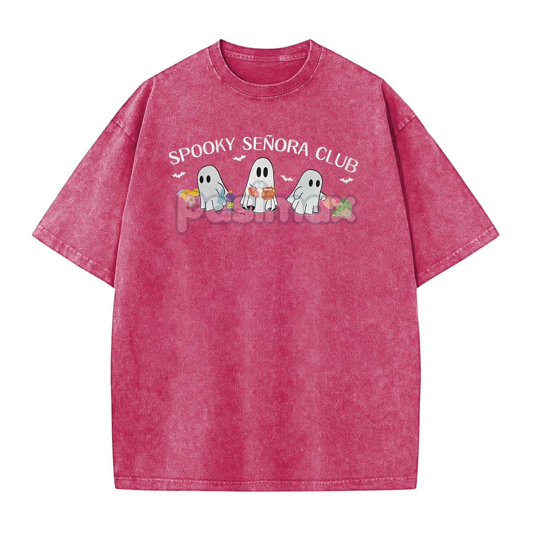 Pasimax "Spooky Señora Club" Vintage Acid Wash T-Shirt — lifestyle context