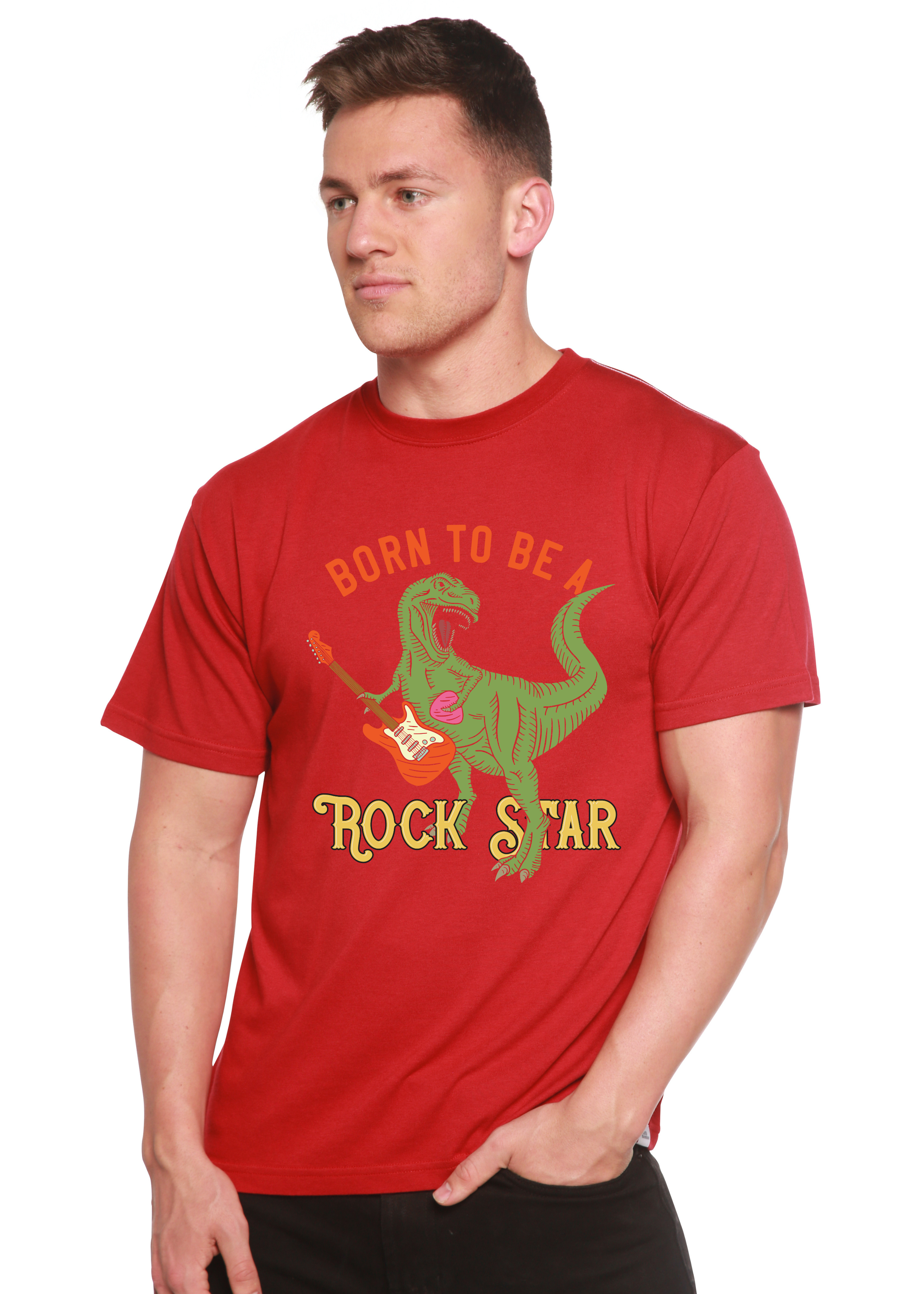 Born To Be A Rock Star Men's Bamboo Viscose/Organic Cotton Short Sleeve Graphic T-Shirt — view 8
