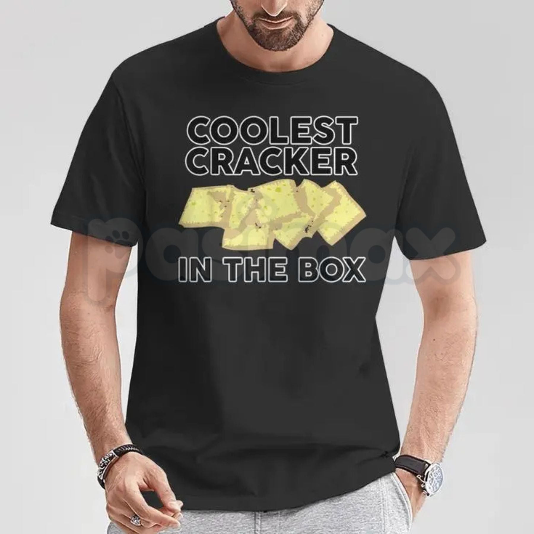 "Coolest Cracker In The Box" T-Shirt – Funny Self-Deprecating Graphic Tee, Remastered Heavy Cotton Witty Statement Top, Soft Lived-In Heavyweight Sarcastic Shirt, Made in USA