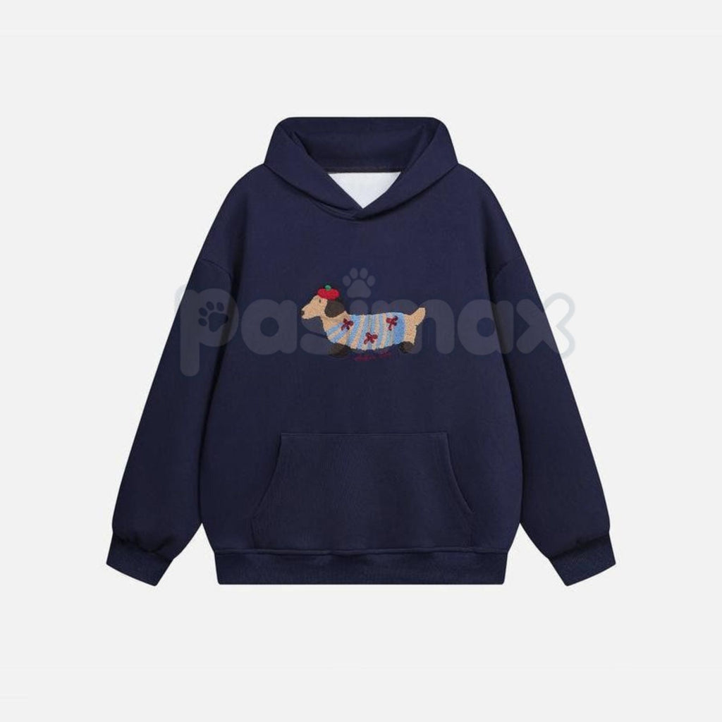 Pasimax Aelfric Eden Cartoon Dog Embroidered Unisex Hoodie – Premium Heavy Blend Streetwear, Cute Graphic Aesthetic Pullover 