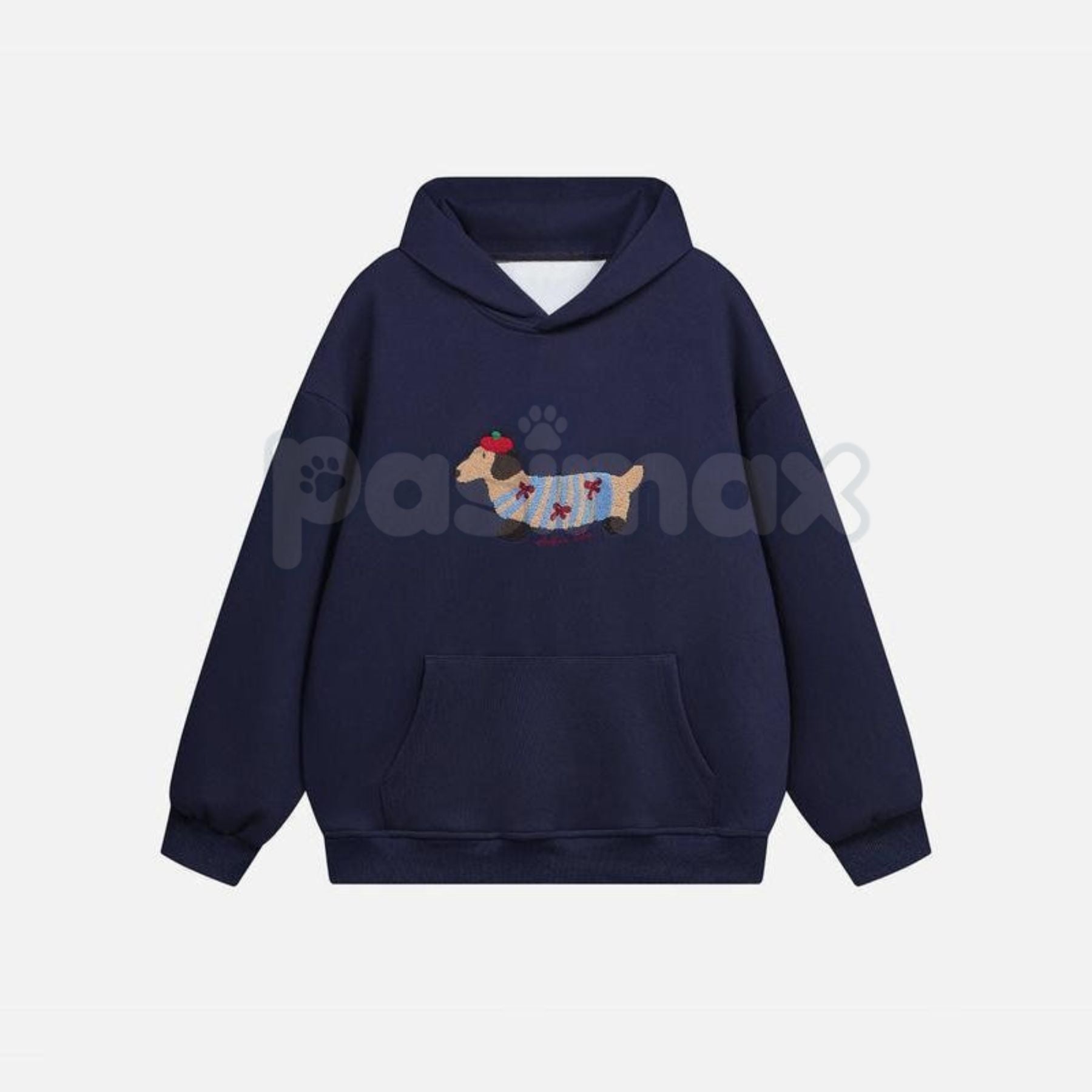 Pasimax Aelfric Eden Cartoon Dog Embroidered Unisex Hoodie – Premium Heavy Blend Streetwear, Cute Graphic Aesthetic Pullover 