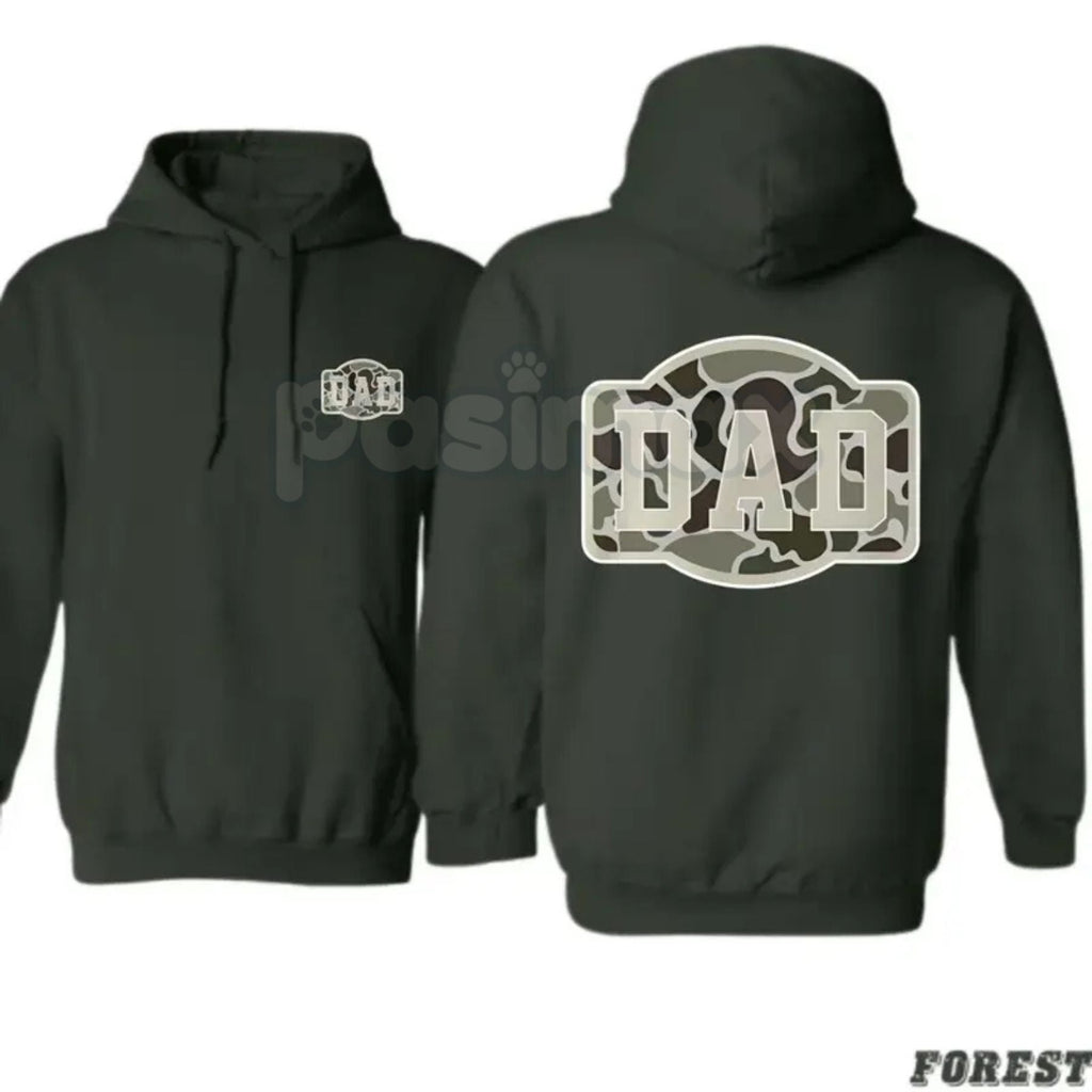 Pasimax Camo DAD Hoodie – Military-Inspired Bold Design Pullover, Proud Father & Veteran Apparel, Unisex — side view