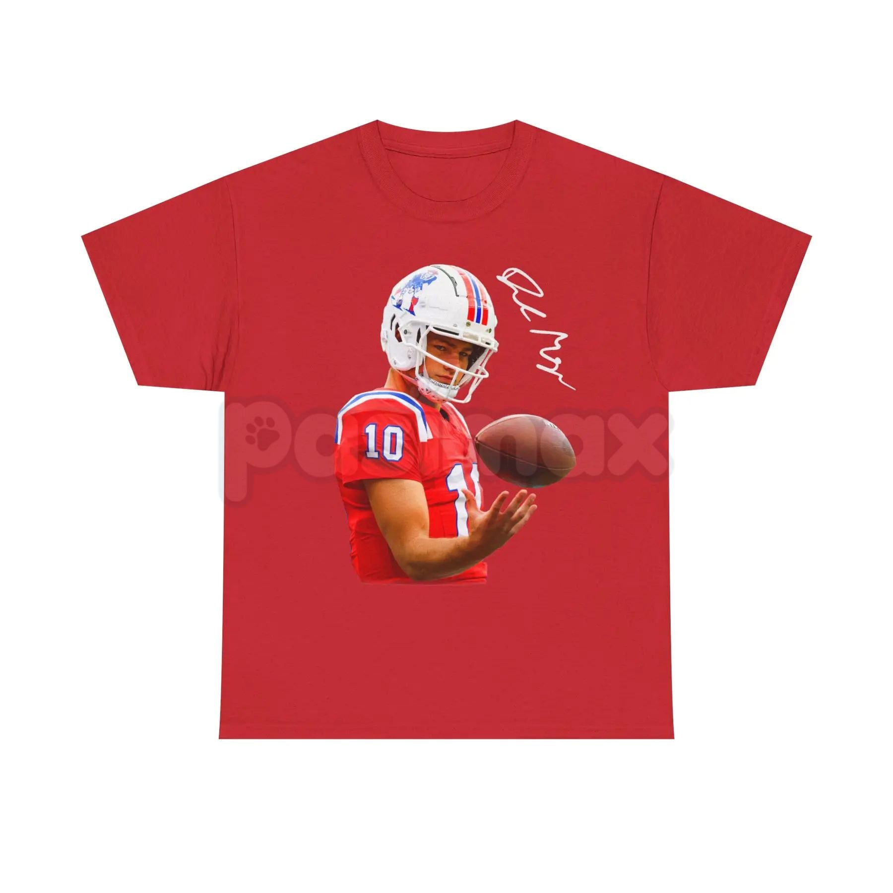 Pasimax Drake Maye Quarterback T-Shirt - New England Patriots Fan Apparel, NFL Rookie QB Graphic Tee, Unisex Football Gift — 