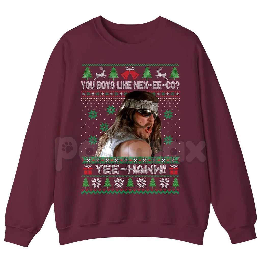 Pasimax You Boys Like Mexico? Super Troopers Ugly Sweatshirt | Steve Lemme Movie Quote Christmas Crewneck | Funny Cult Comedy