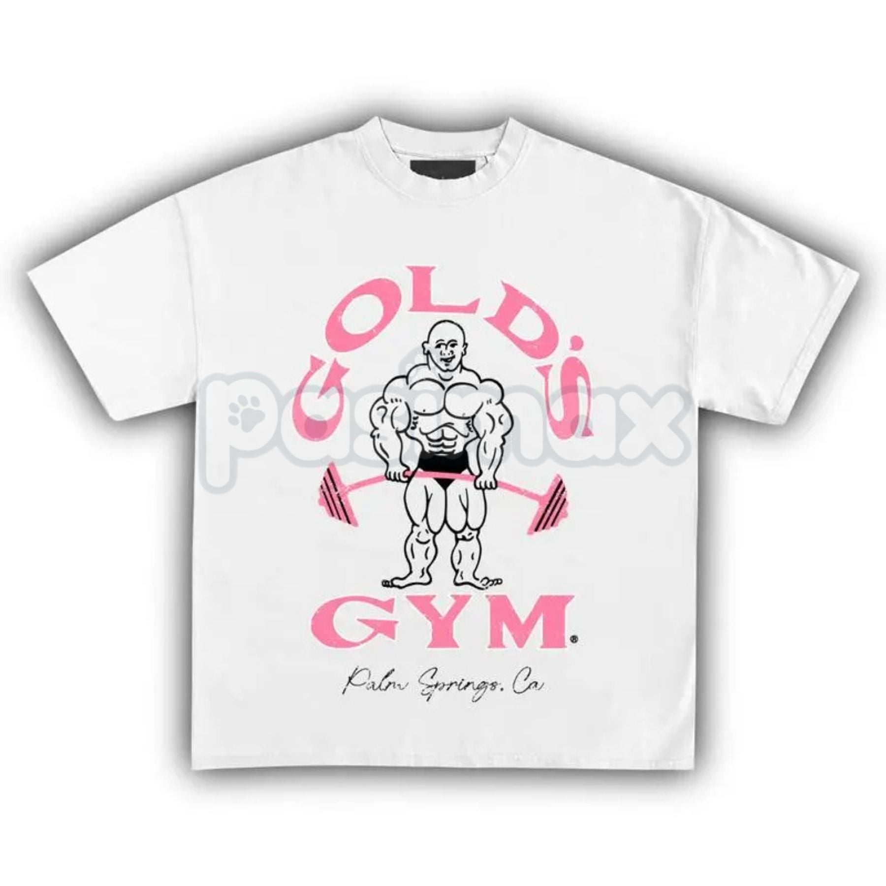 Pasimax Vintage 90s Gold’s Gym Palm Springs T-Shirt - Gold's Gym California Graphic Tee, Old School Bodybuilding Unisex Shirt