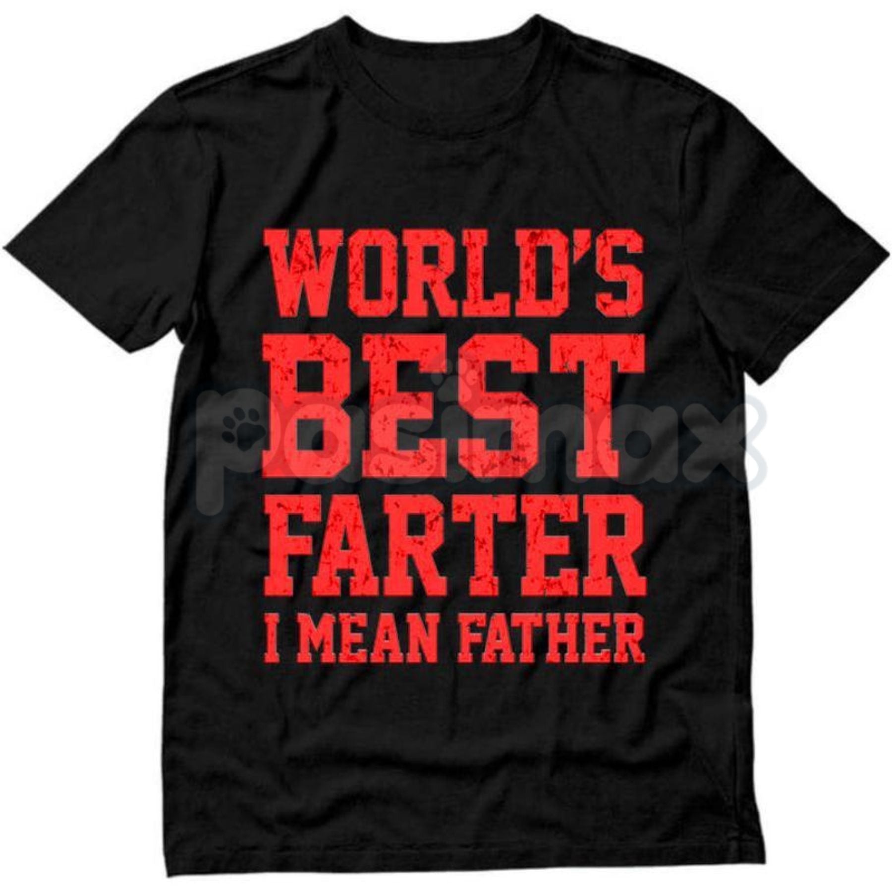 Pasimax "World Best Farter I Mean Father" Shirt - Funny Gifts for Dad Tee, Crude Father's Day Humor, Fart Joke Men's T-Shirt 