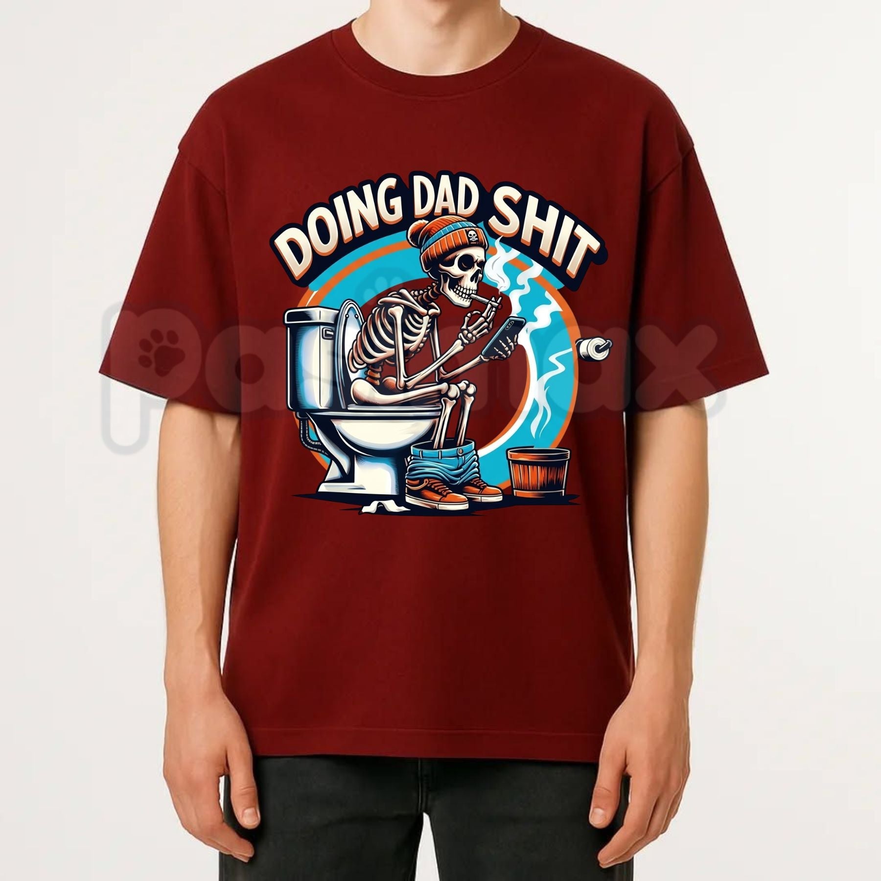 "Doing Dad Shit" Skull Graphic T-Shirt – Funny Father's Day Dad Life Humor Tee