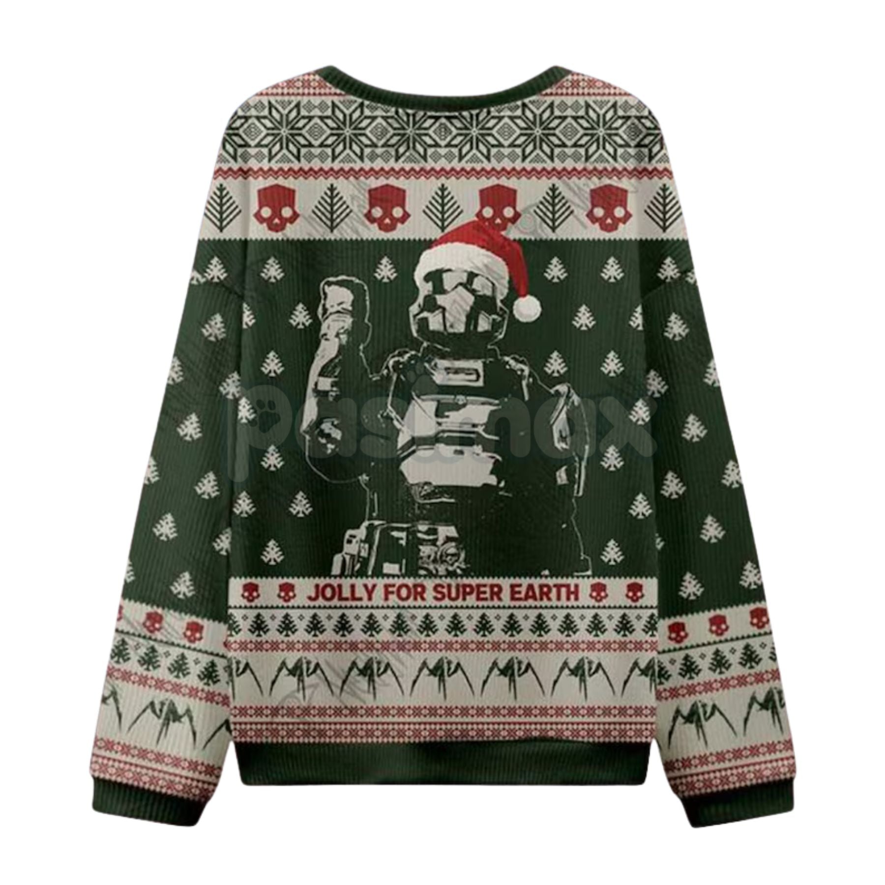 Pasimax Helldivers 2 "Jolly for Super Earth" Ugly Christmas Sweatshirt – Managed Democracy Gamer Xmas Gift — lifestyle contex