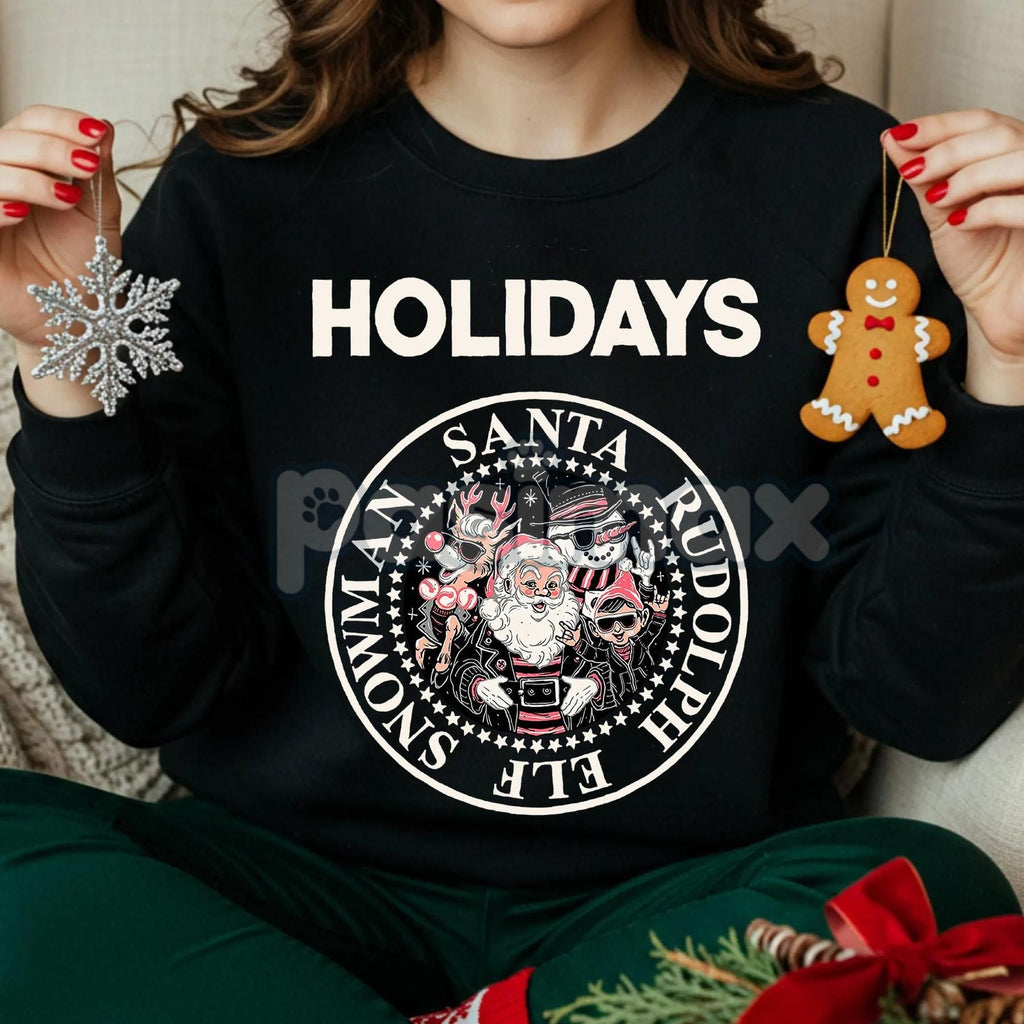 Pasimax Rudolph and Friends Xmas Sweatshirt – Iconic Red Nosed Reindeer Holiday Crewneck — lifestyle context