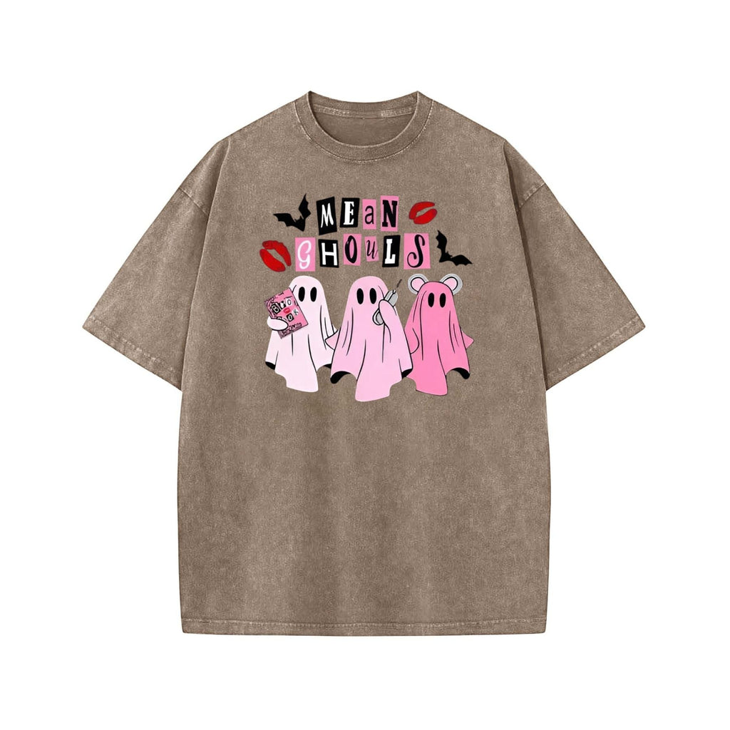 Pasimax Unisex "Mean Ghouls" Halloween T-Shirt — lifestyle context