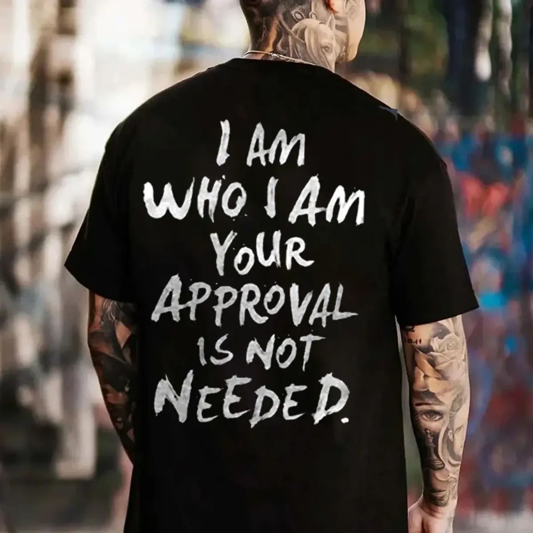 Pasimax "I Am Who I Am, Your Approval Is Not Required" T-Shirt — lifestyle context