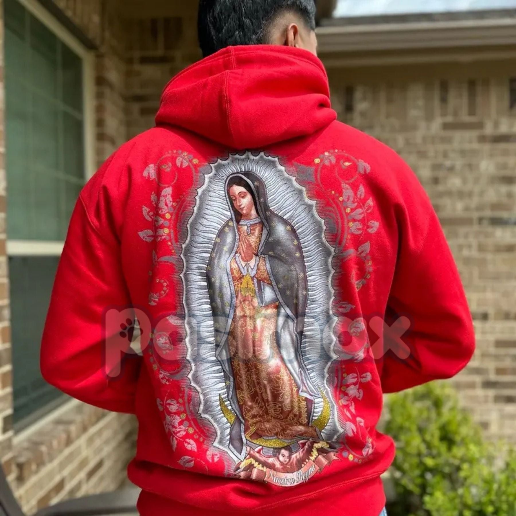 Pasimax Virgen Mary Hoodie – Blessed Mother Religious Graphic Pullover, Catholic Faith Apparel & Unisex Devotional Wear — lif