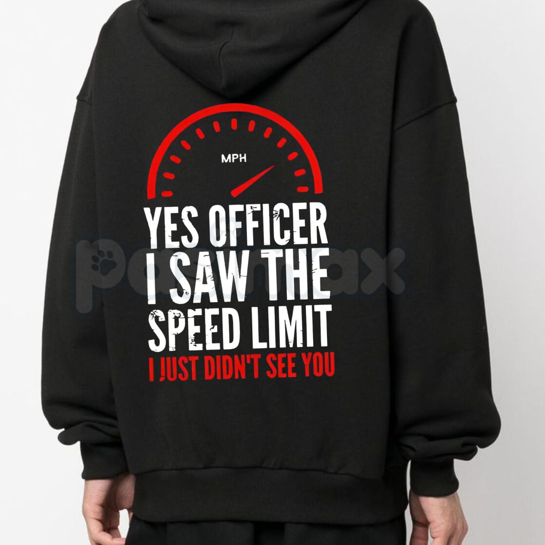 Pasimax "Officer I Saw The Restriction Sign But I Didn't See You Alphabet" Hoodie – Funny Driving Slogan Pullover, Speeding H
