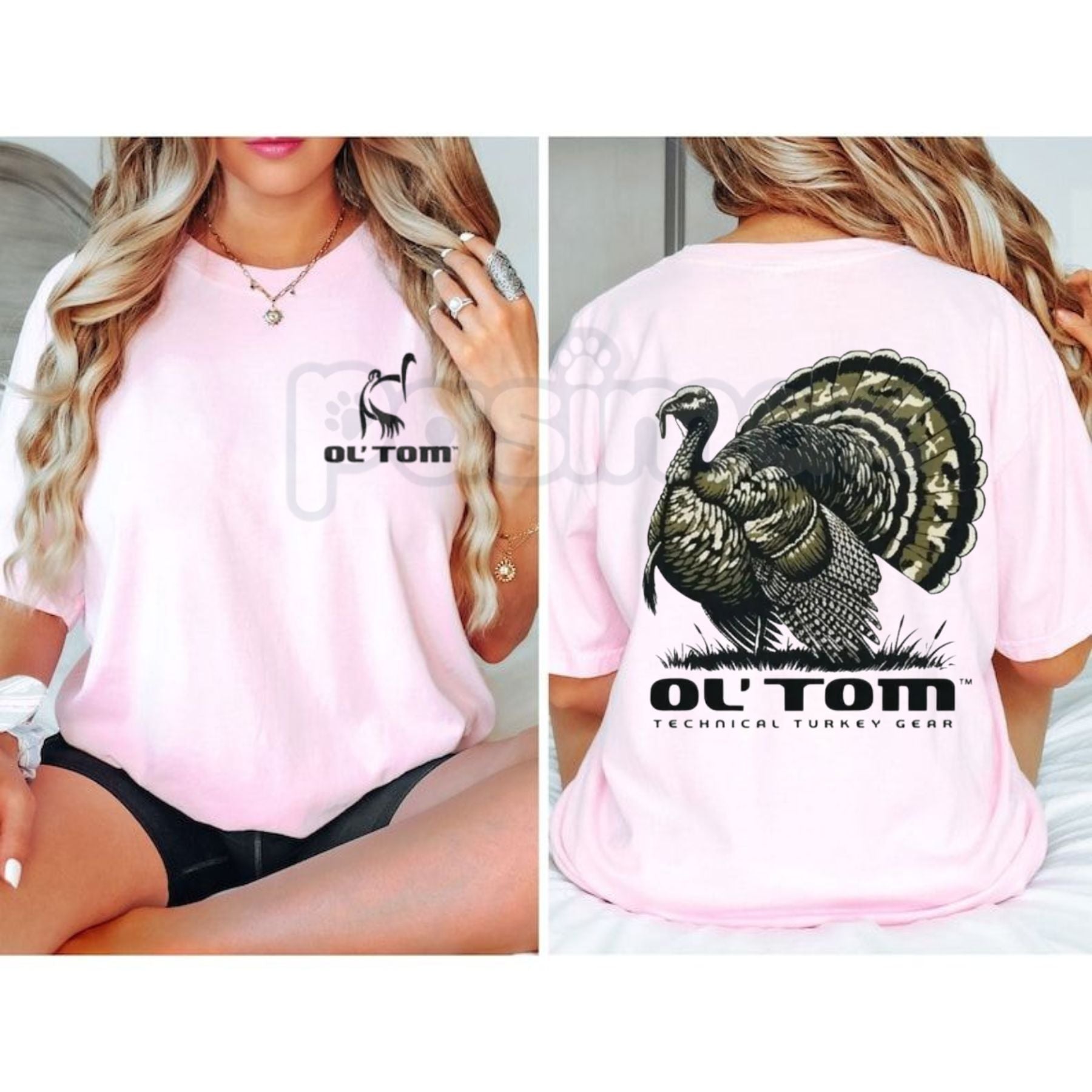 Pasimax "Ol' Tom" Turkey Hunting 2-Sided T-Shirt — lifestyle context