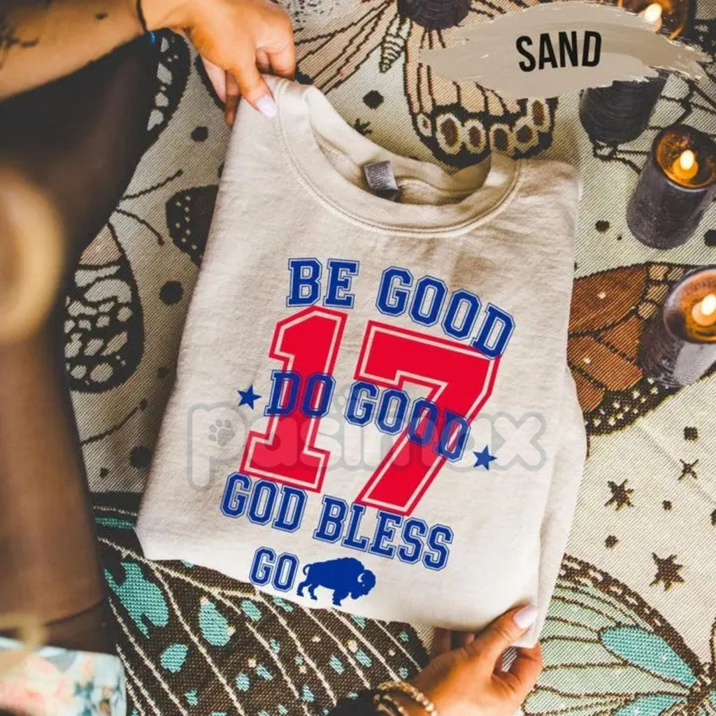 Pasimax "Be Good Do Good 17 God Bless Go" T-Shirt - Inspirational Slogan Tee, Positive Message Apparel, Unisex Faith and Moti