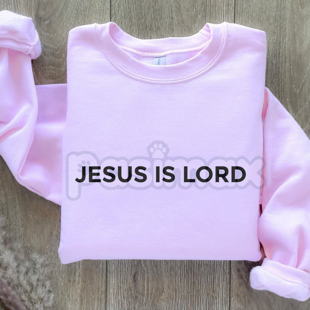 Pasimax Unisex JESUS IS LORD Sweatshirt | Christian Faith Statement Jumper | Religious Scripture Apparel | Spiritual Gift Cre