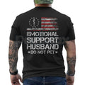 Pasimax Emotional Support Husband – Funny Husband Graphic Hoodie, Sarcastic Marriage Sweatshirt & T-Shirt — detail close-up