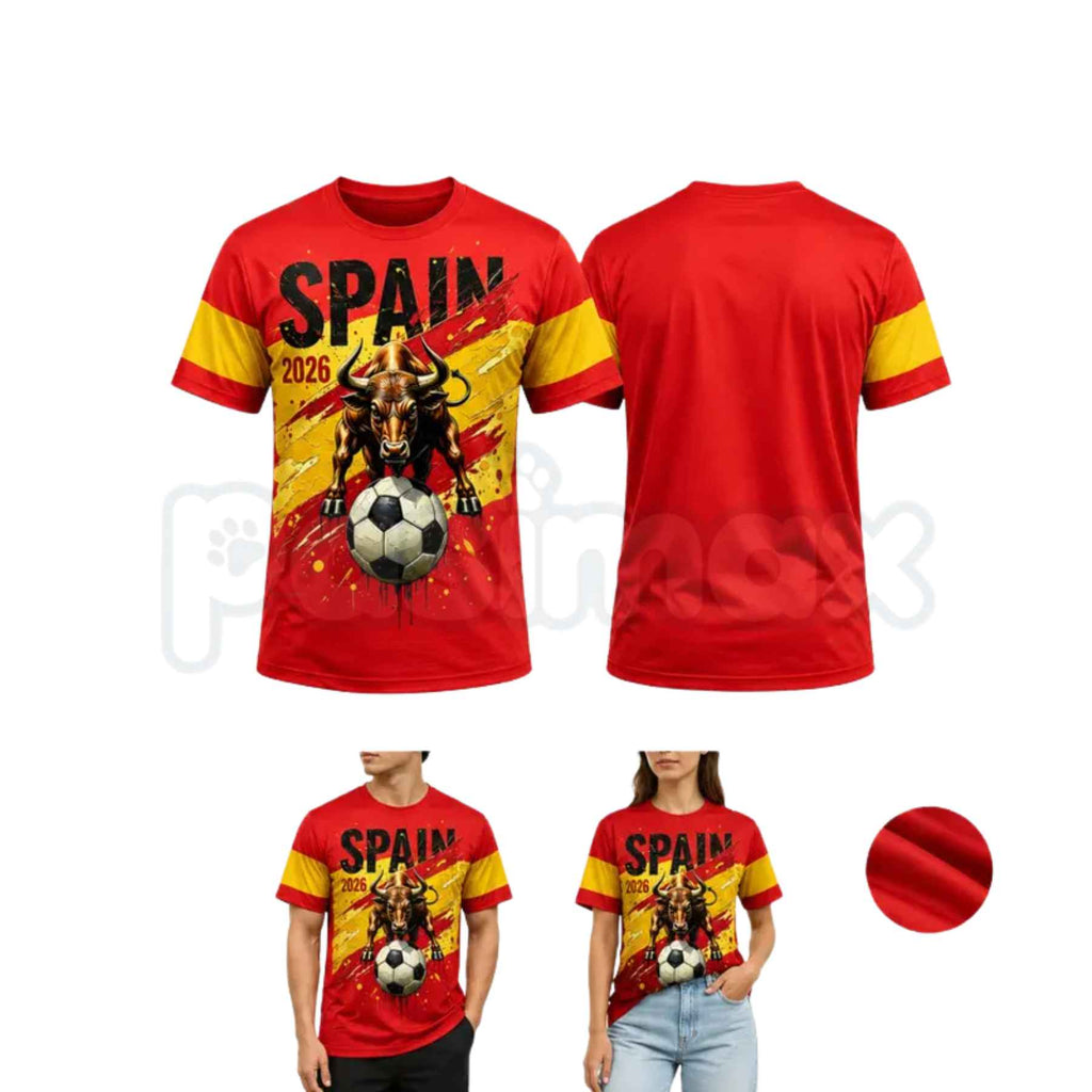 2026 Spain Soccer T-Shirt for Men – Spanish Football Fan Tee, National Team Pride Sportswear