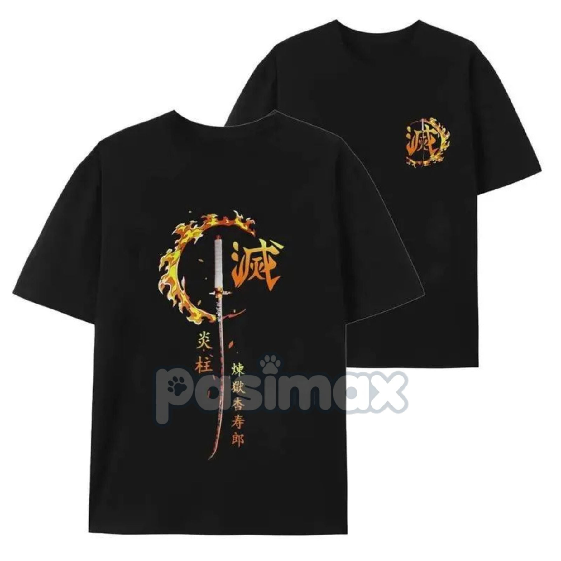 Pasimax Tanjiro Kamado Demon Slayer T-Shirt — lifestyle context