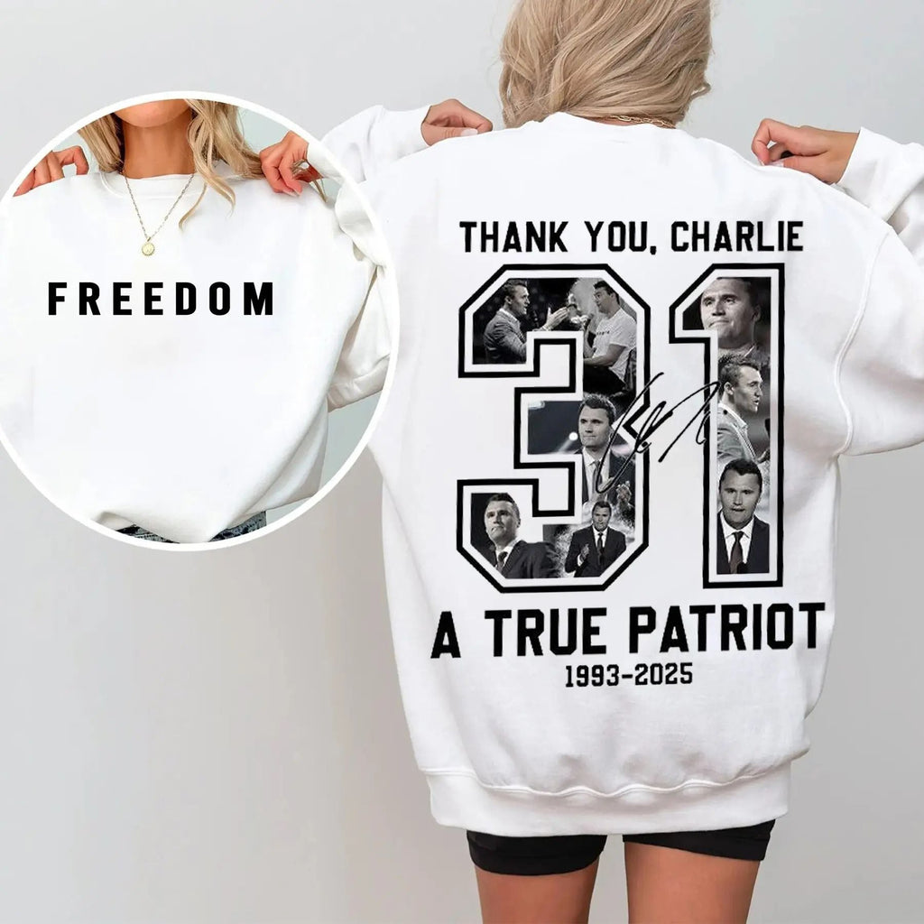 Pasimax Freedom Charlie Kirk Sweatshirt – Patriotic Political Top — lifestyle context