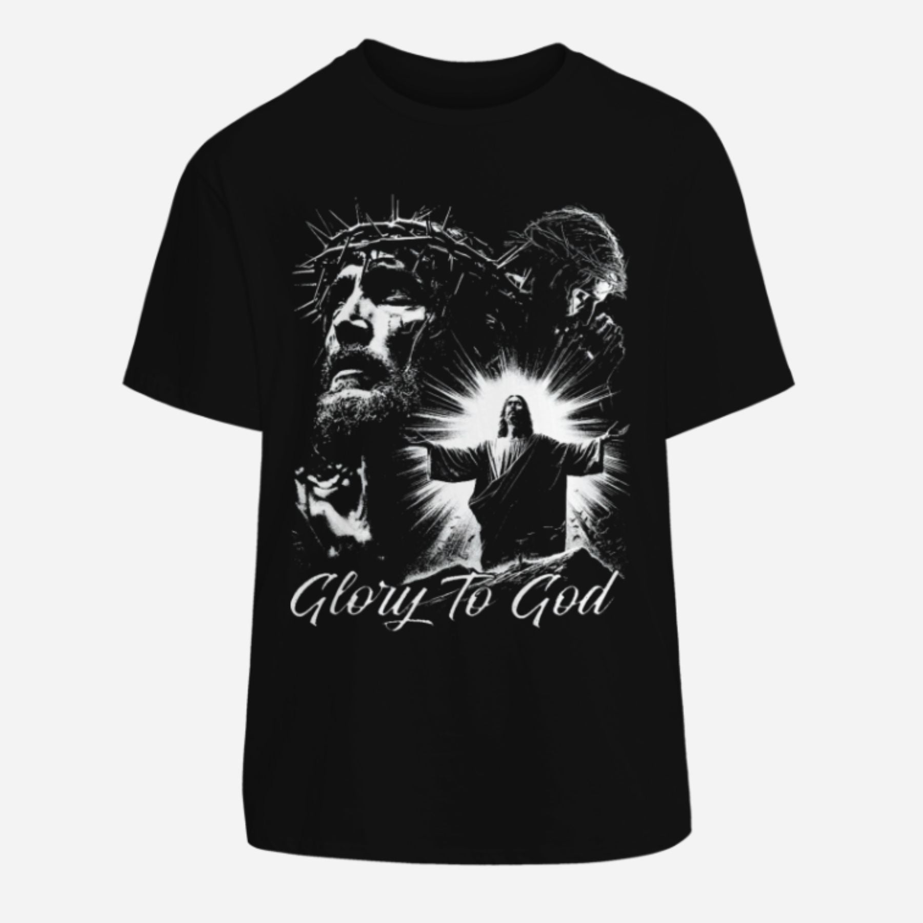 Pasimax "Glory To God" Jesus T-Shirt — lifestyle context