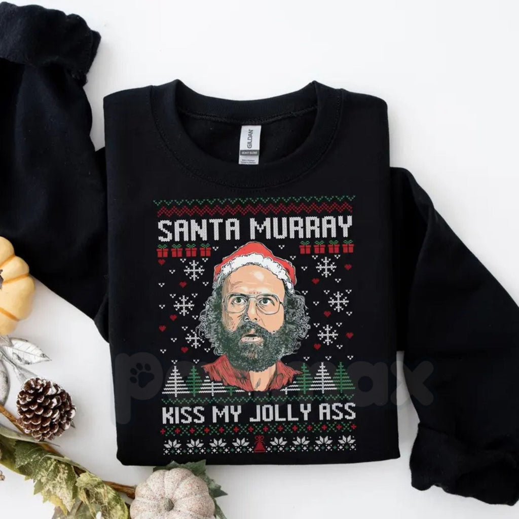 Pasimax Funny Murray Hawkins Ugly Xmas Sweatshirt | Stranger Christmas Shirt | Murray Bauman Quote Jumper | Sarcastic Netflix