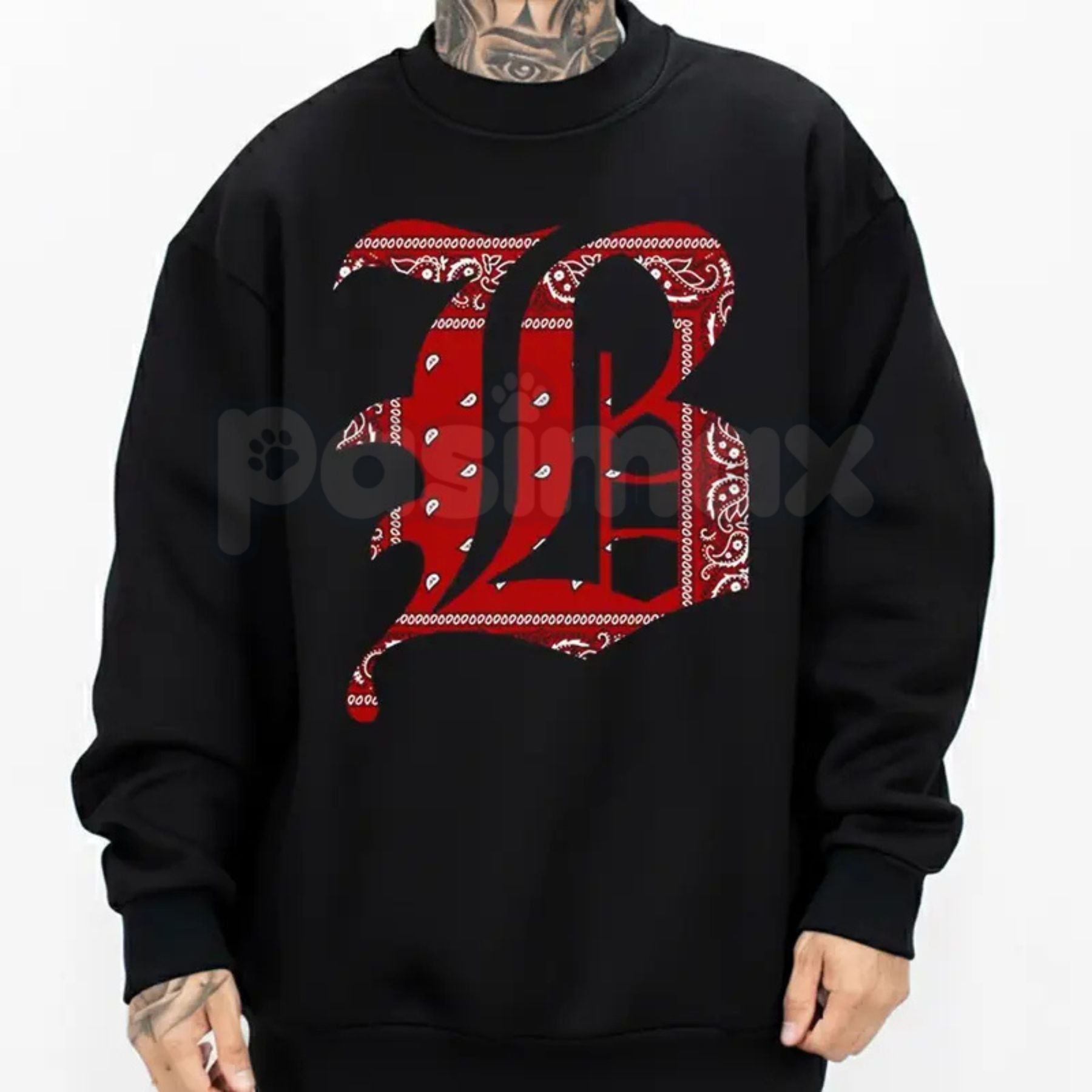 B Bandana Lettering Chicano Shirt – Chicana Cholo Lowrider Style Hoodie & West Coast Aesthetic Sweatshirt