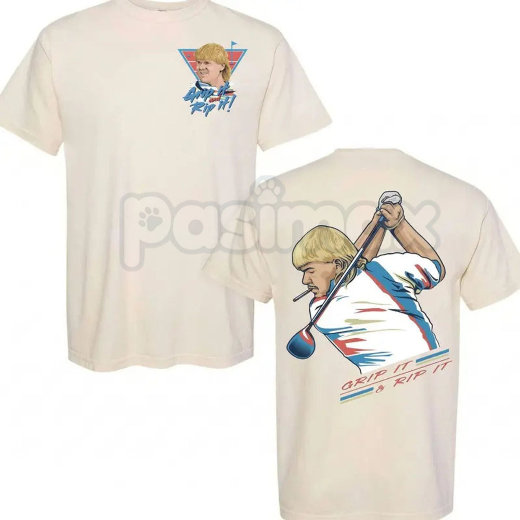 John Daly "Golf of America" 4th of July T-Shirt – Grip It and Rip It Patriotic Graphic Tee, Premium 100% Cotton Independence Day Top, Soft Lived-In Heavyweight American Golf Shirt, Made in USA