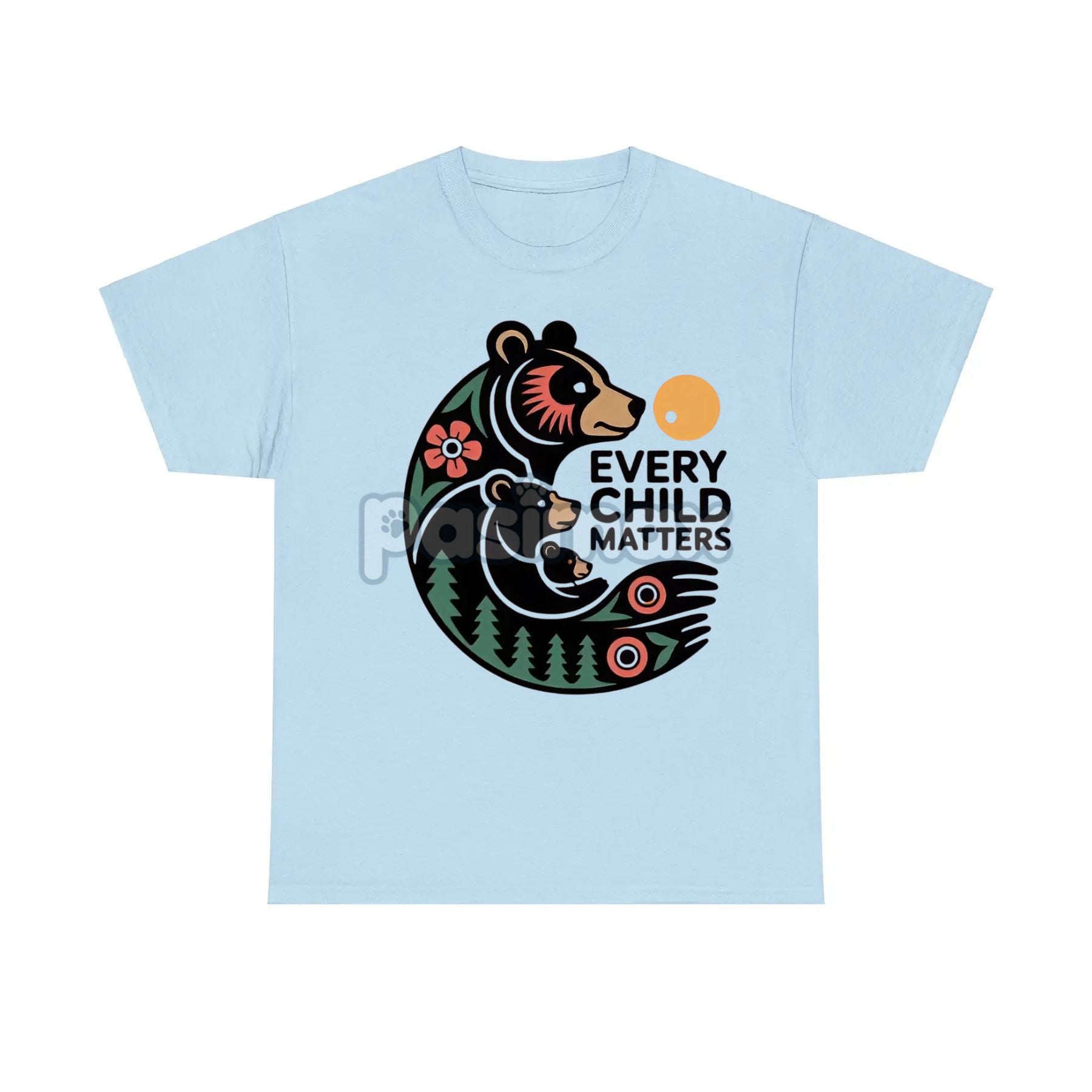 Pasimax "Every Child Matters" Indigenous Shirt — lifestyle context