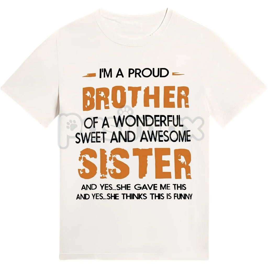 Pasimax Men's "Brother and Sister" T-Shirt - Proud Sibling Bond Tee, Family Matching Apparel, Brotherhood & Sisterhood Gift —