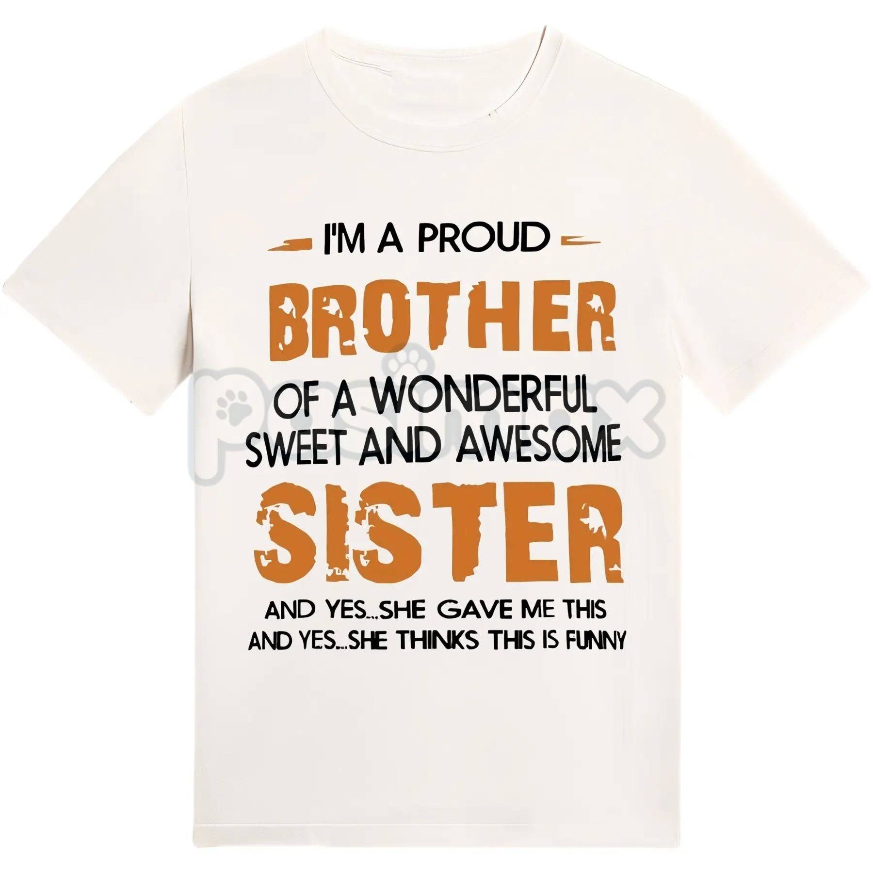 Pasimax Men's "Brother and Sister" T-Shirt - Proud Sibling Bond Tee, Family Matching Apparel, Brotherhood & Sisterhood Gift —
