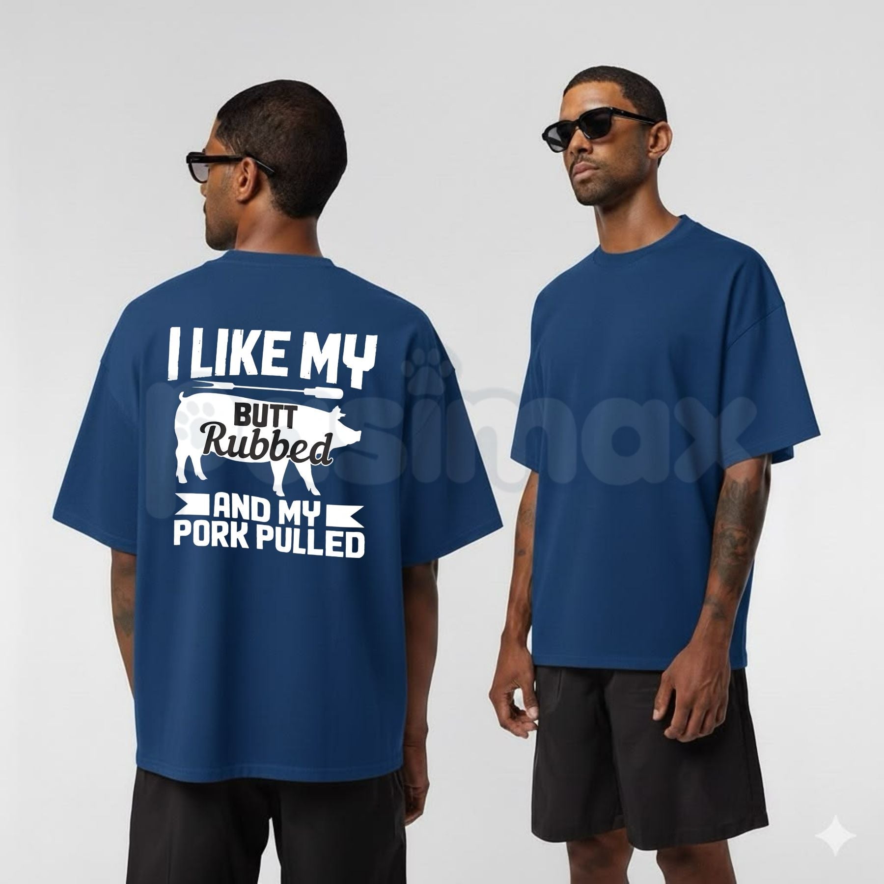 I Like My Butt Rubbed Funny Barbecue T-Shirt – Smoker Grill Master Joke Tee, Humorous BBQ Pork Innuendo Unisex Graphic Shirt