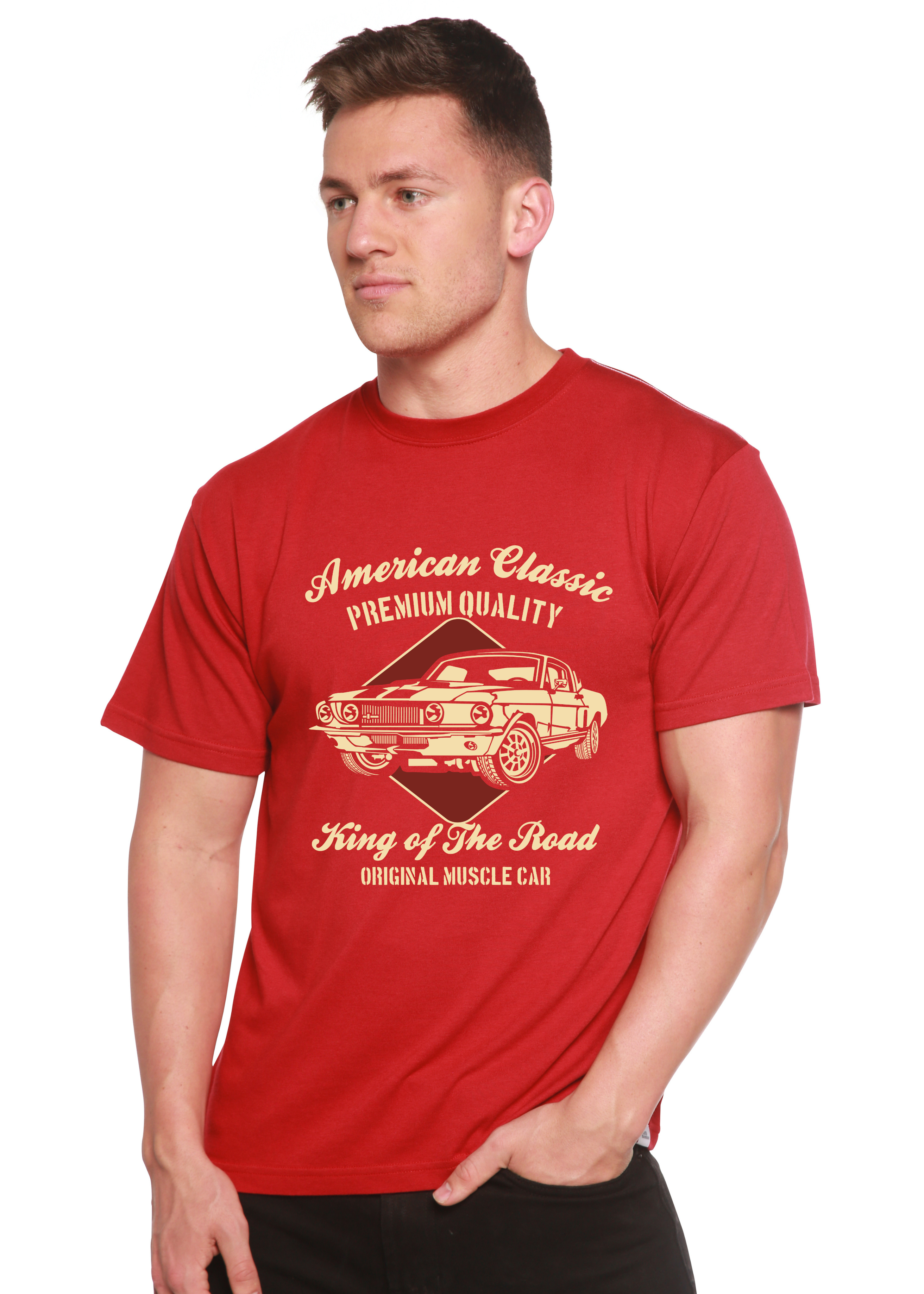 Spun Bamboo American Classic Men's Bamboo Viscose/Organic Cotton Short Sleeve Graphic T-Shirt — back view