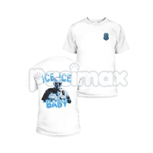 "Ice Ice Baby" Trump Tactical T-Shirt - Enforcement Graphic Tee, Trump 2026 Border Support Shirt, Abolish ICE Counter-Movement Apparel, Heavyweight Political Statement Top