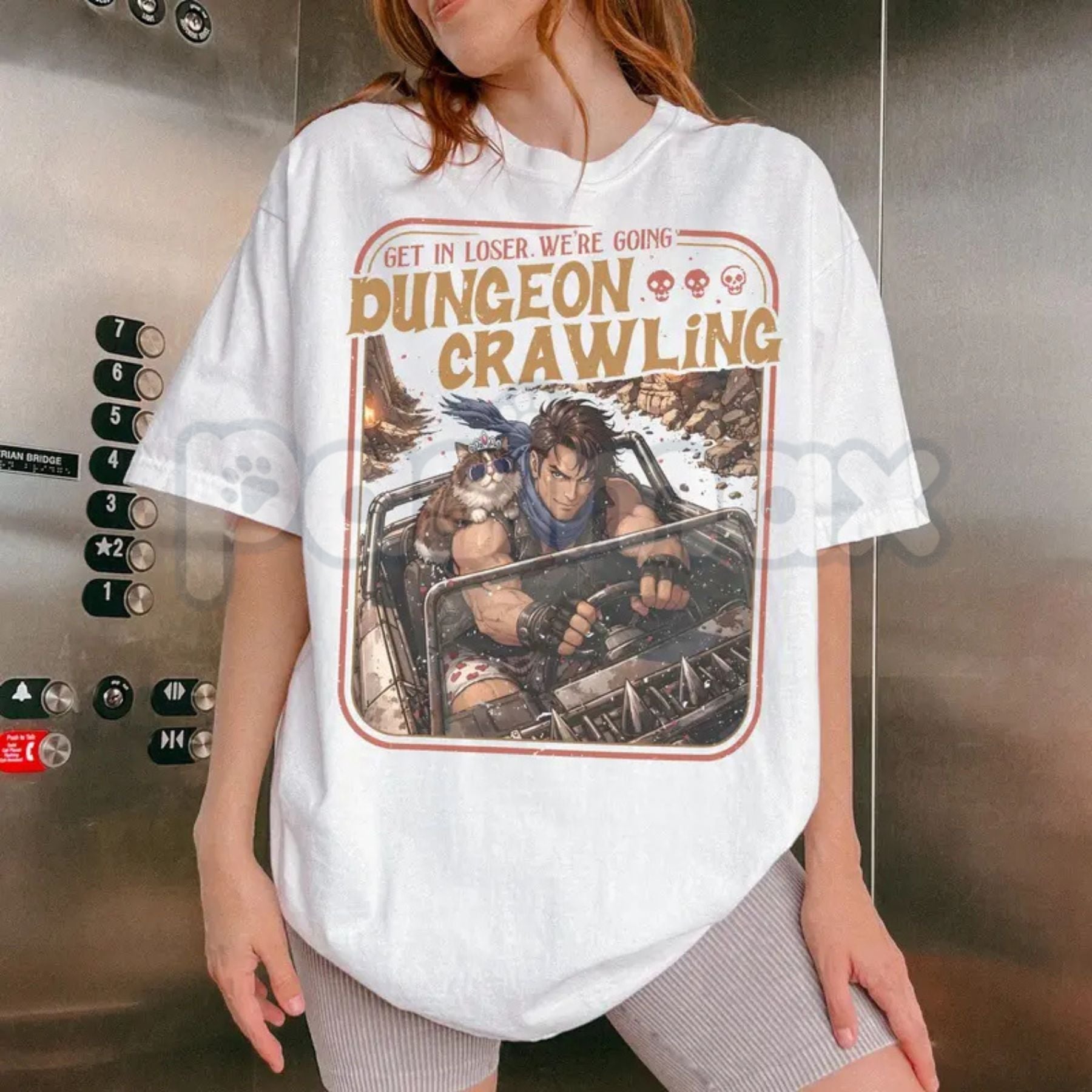 Comfort Colors® Dungeon Crawling "Carl & Princess Donut" T-Shirt – Funny Sci-Fi Meme Tee, Retro LitRPG Graphic Shirt, Dungeon Crawler Fan Gift
