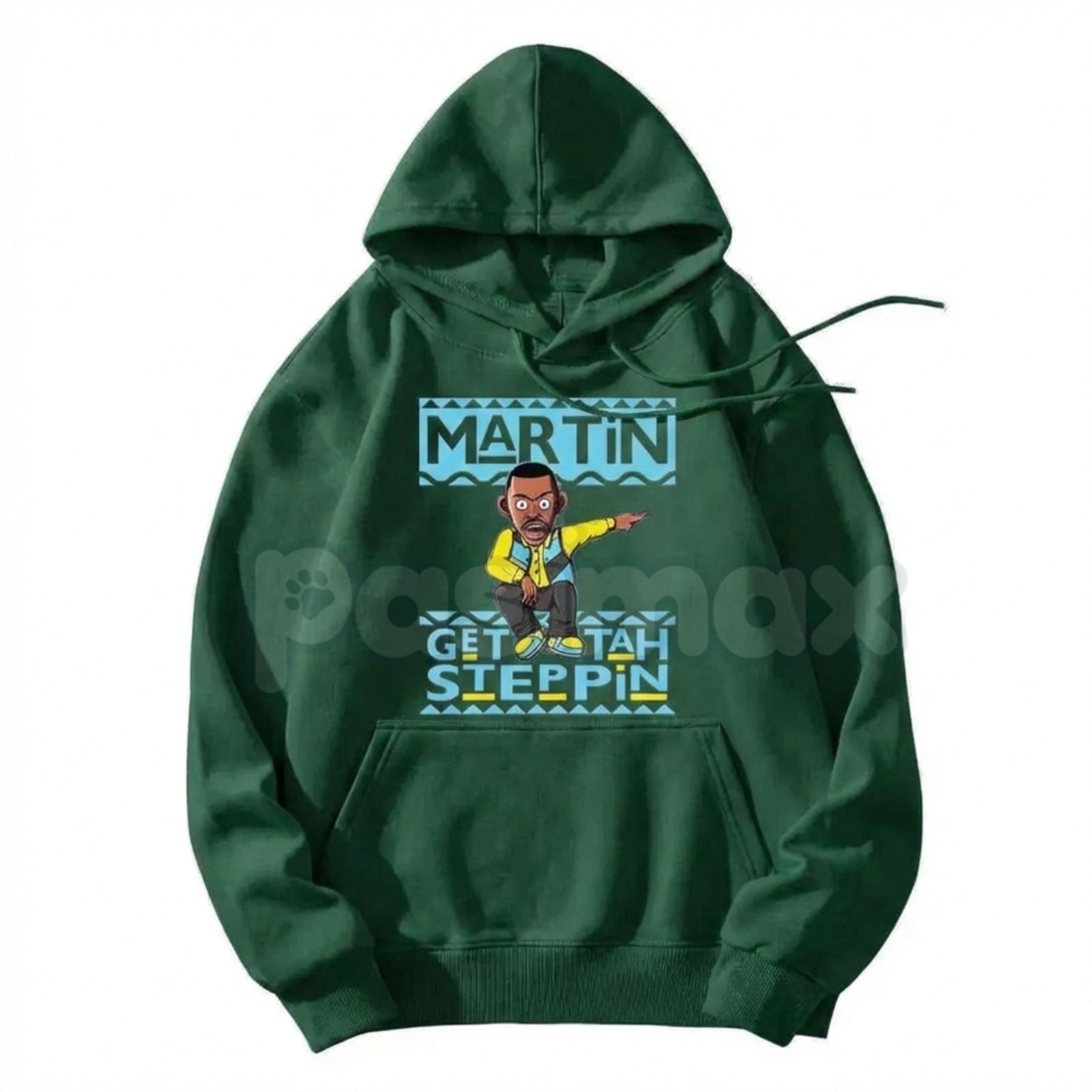 Pasimax Martin "Get Tah Steppin" 90s Sitcom Hoodie – Vintage Urban Streetwear, Classic Comedy Quote Pullover, Men's Retro Nos