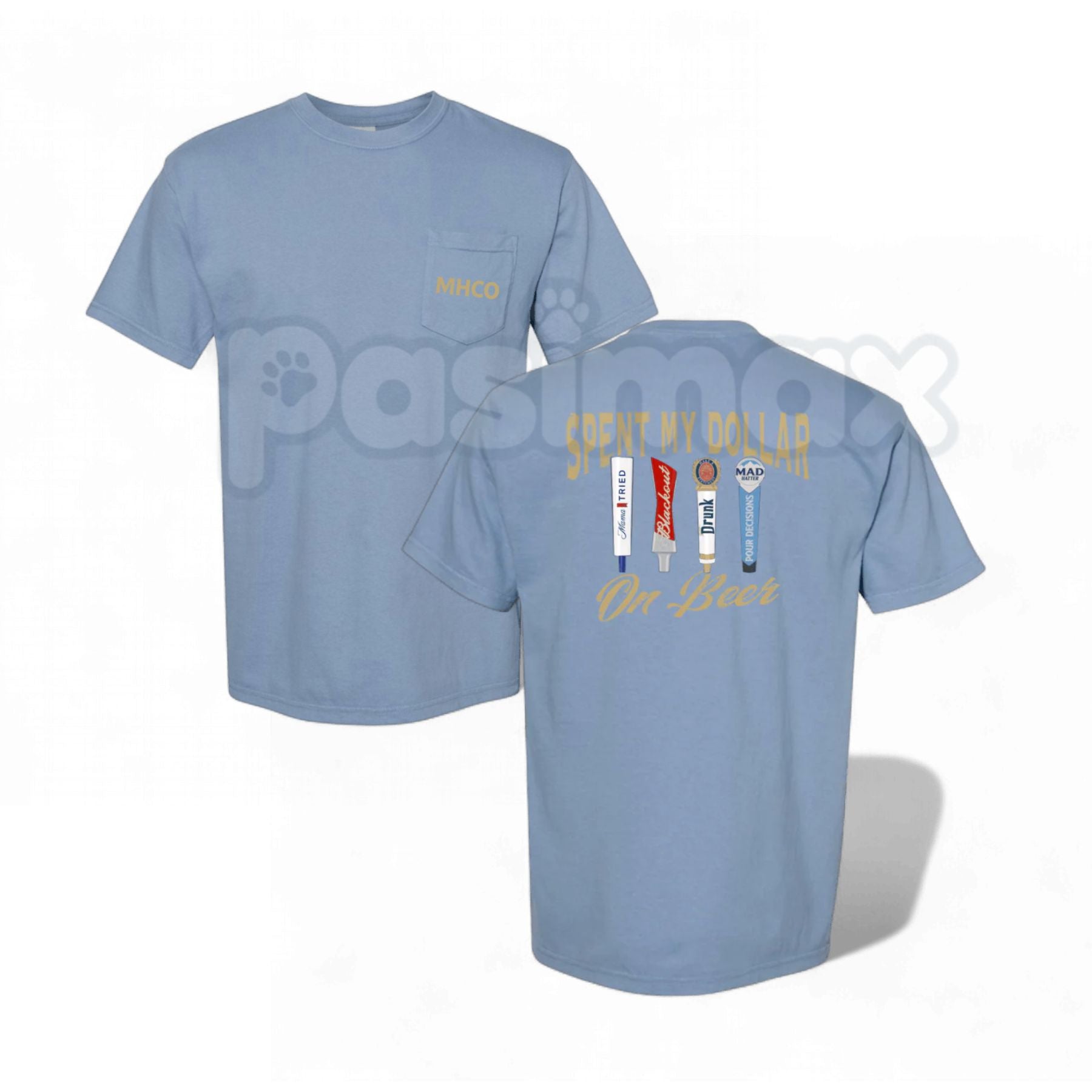 "Spent My Dollar On Beer" T-Shirt – Retro Country Music Graphic Tee, Remastered Heavy Cotton Blue Collar Top, Soft Lived-In Heavyweight Lyric Statement Shirt, Made in USA