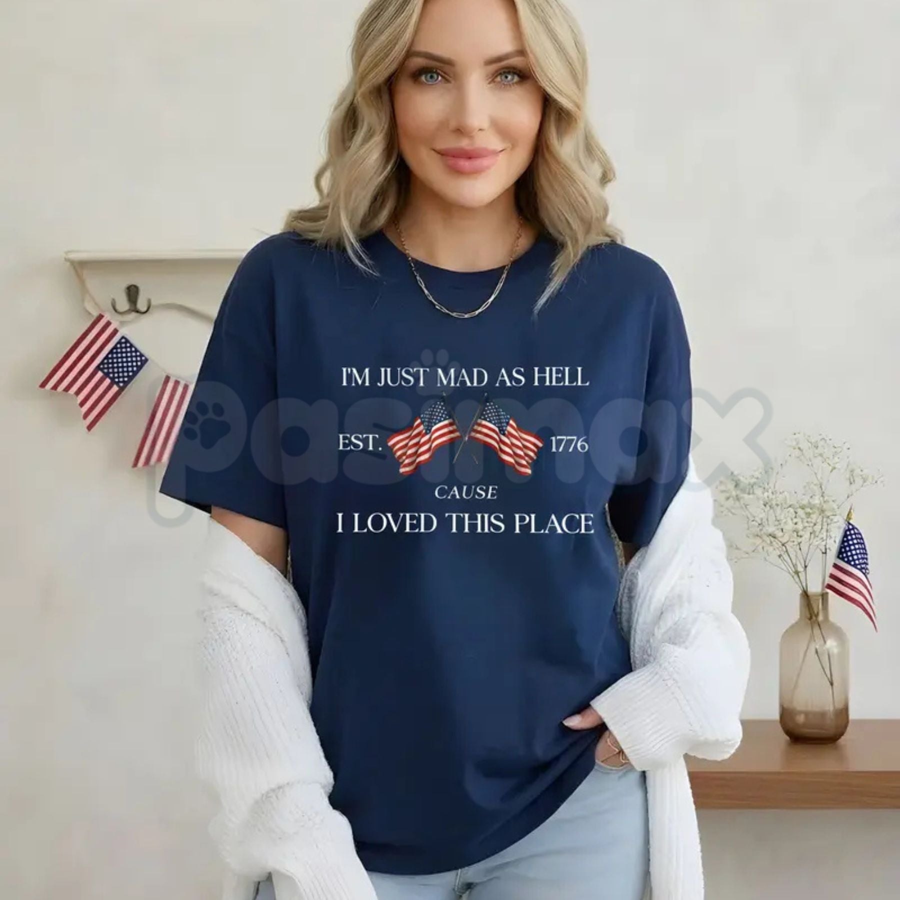 "I'm Just Mad Cuz I Loved This Place" 250th Anniversary Shirt – Funny 1776 Patriotic T-Shirt, Premium 100% Cotton 2026 Sestercentennial Top, Soft Lived-In Heavyweight Independence Day Tee, Made in USA
