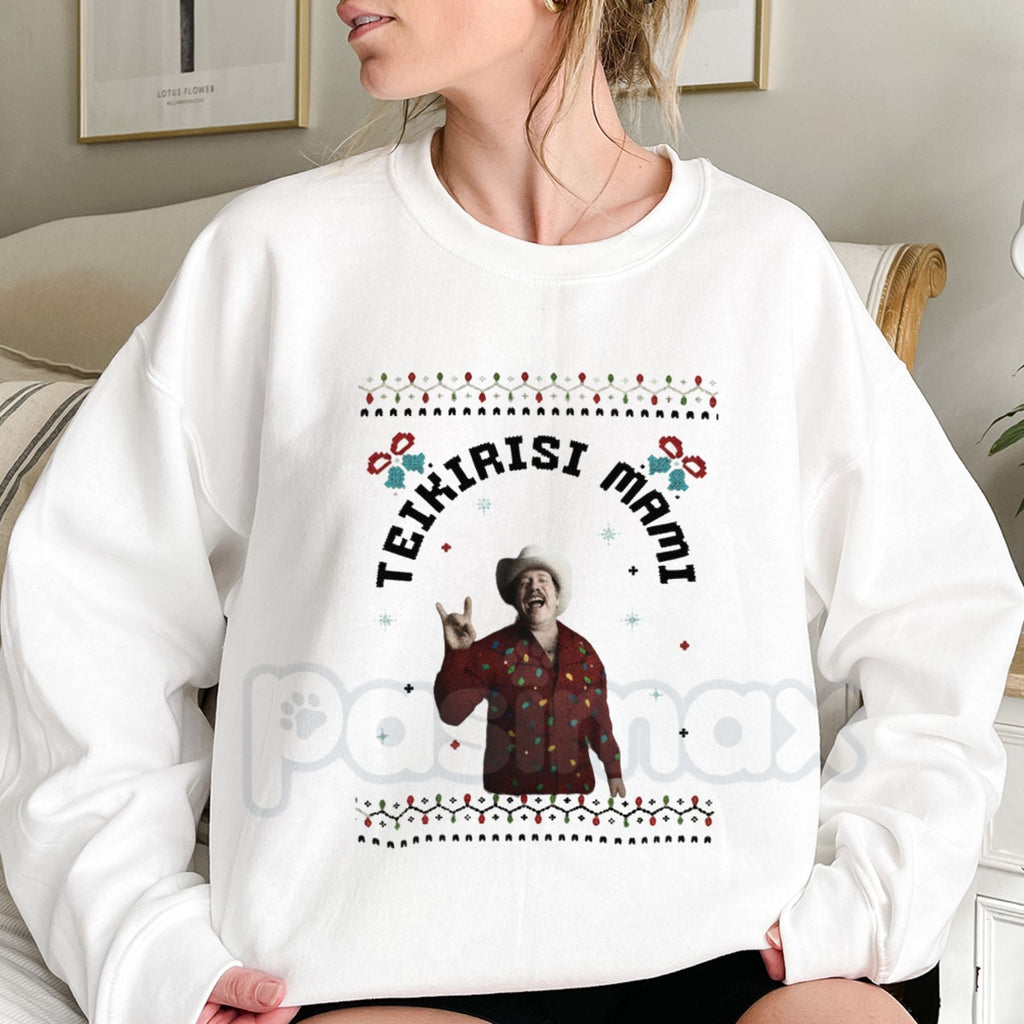Pasimax Teikirisi Mami Sweatshirt | Funny Spanglish Quote Jumper | Latina Mom Life Gift | Relaxed Tropical Vibe Crewneck — li