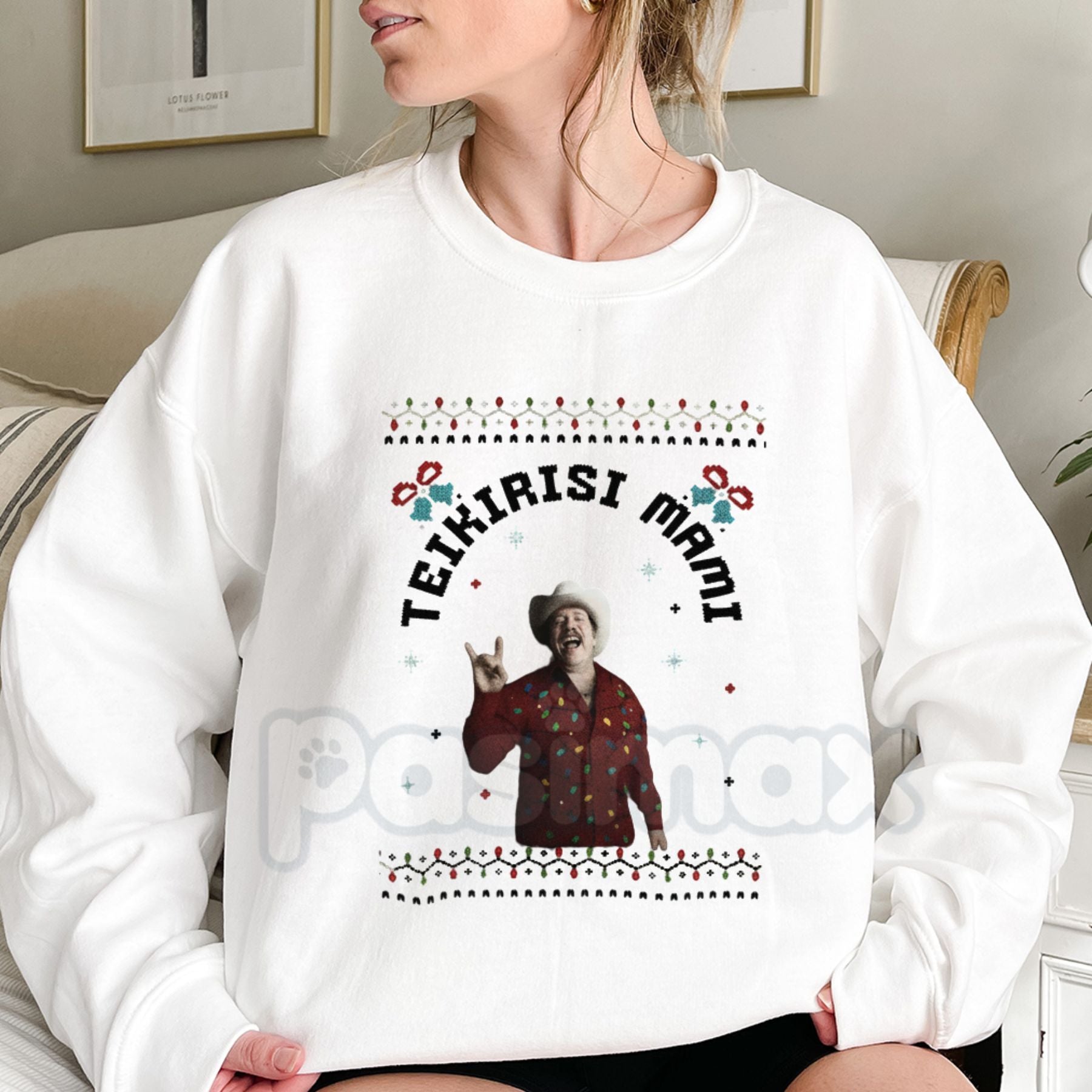 Pasimax Teikirisi Mami Sweatshirt | Funny Spanglish Quote Jumper | Latina Mom Life Gift | Relaxed Tropical Vibe Crewneck — li